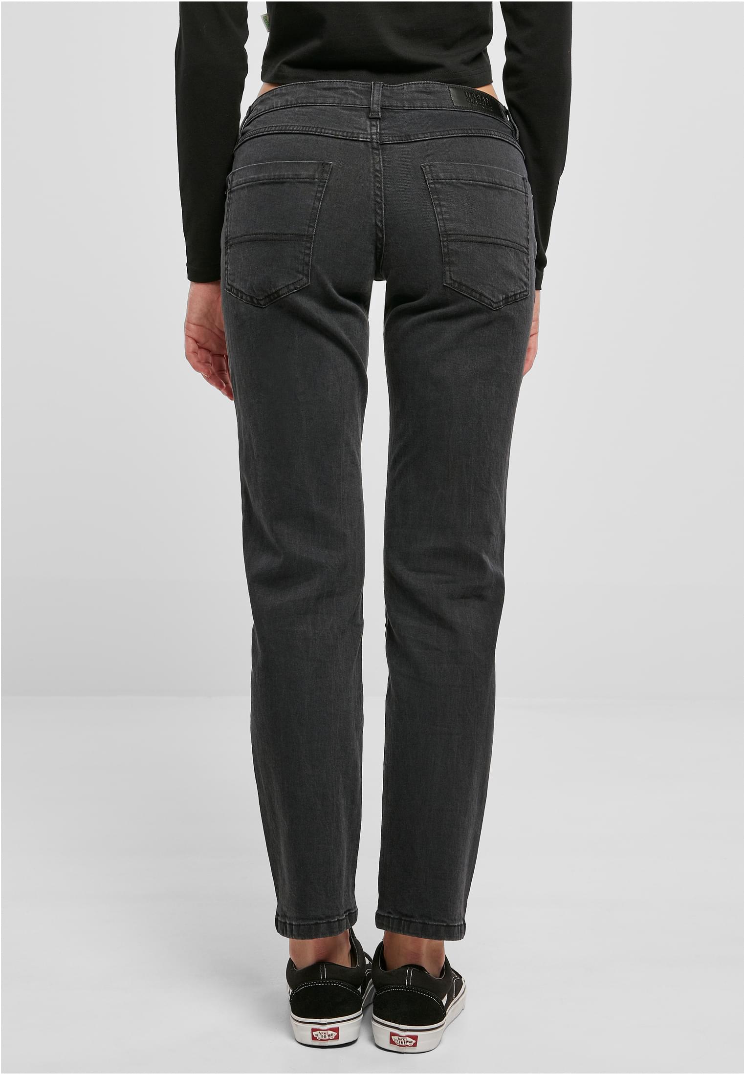 Urban Classics Pantaloni Low Waist Straight washed