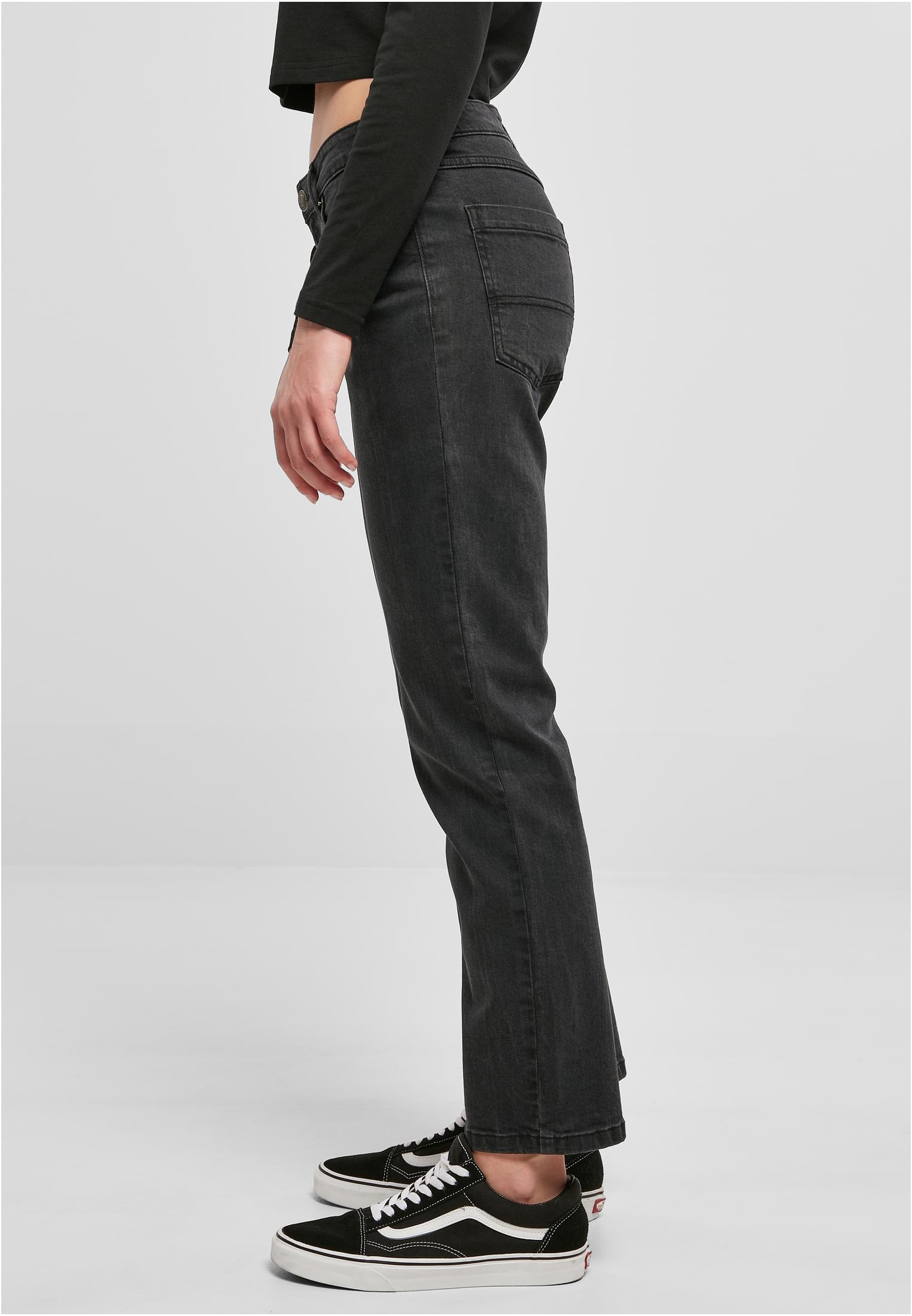 Urban Classics Pantaloni Low Waist Straight washed