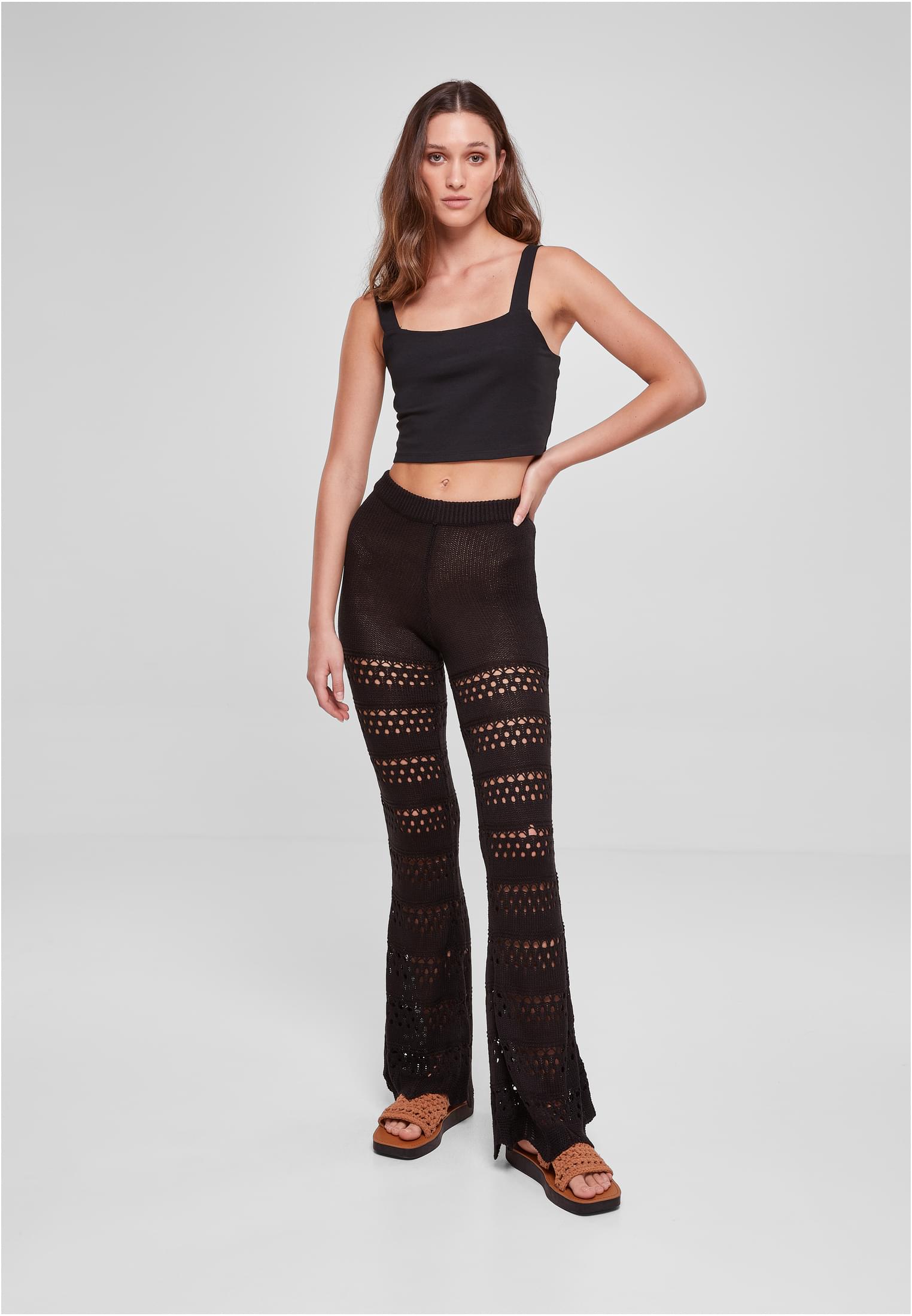 Urban Classics Leggings Flared Crochet Knit