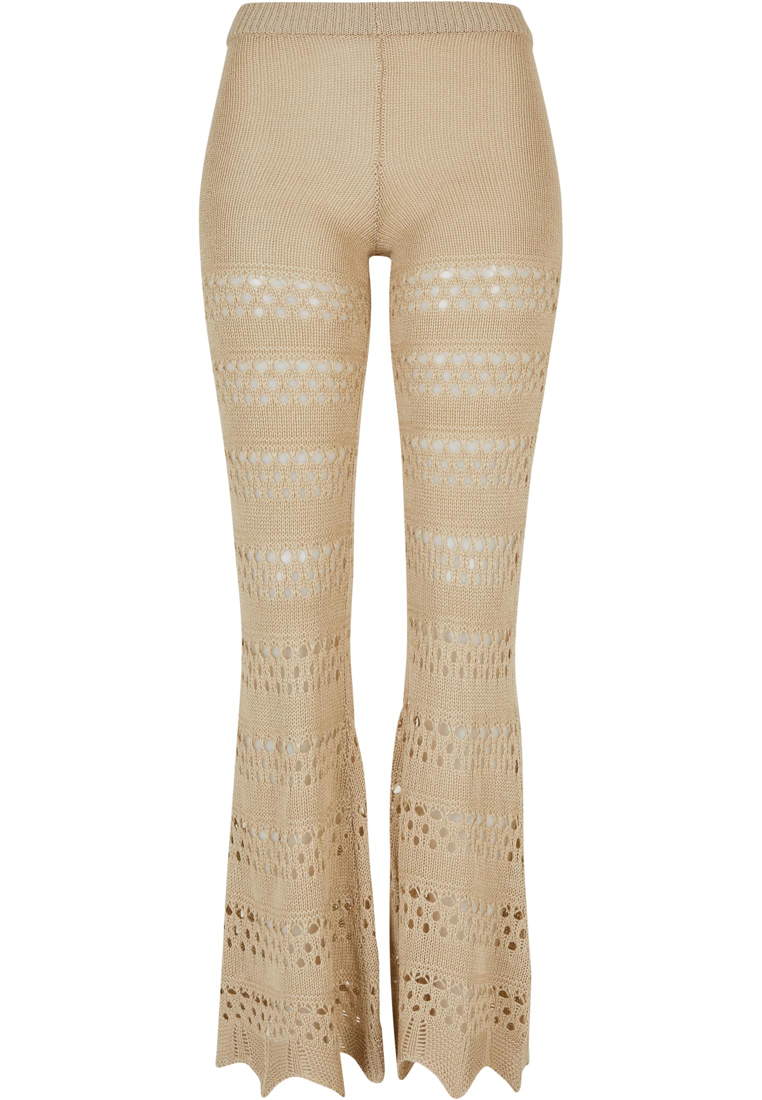 UC Ladies Leggings Flared Crochet Knit softseagrass