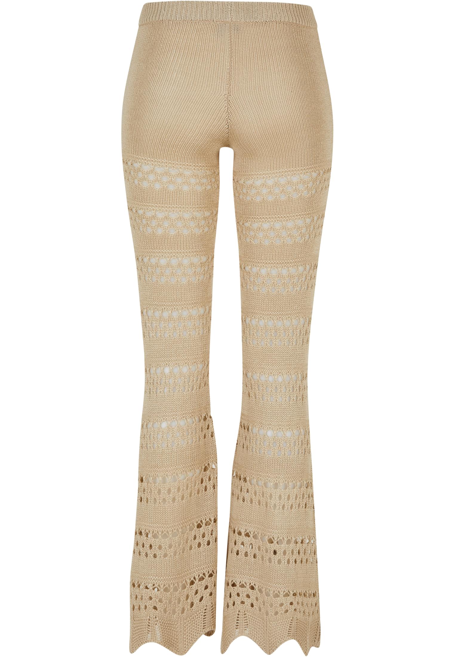 UC Ladies Leggings Flared Crochet Knit softseagrass