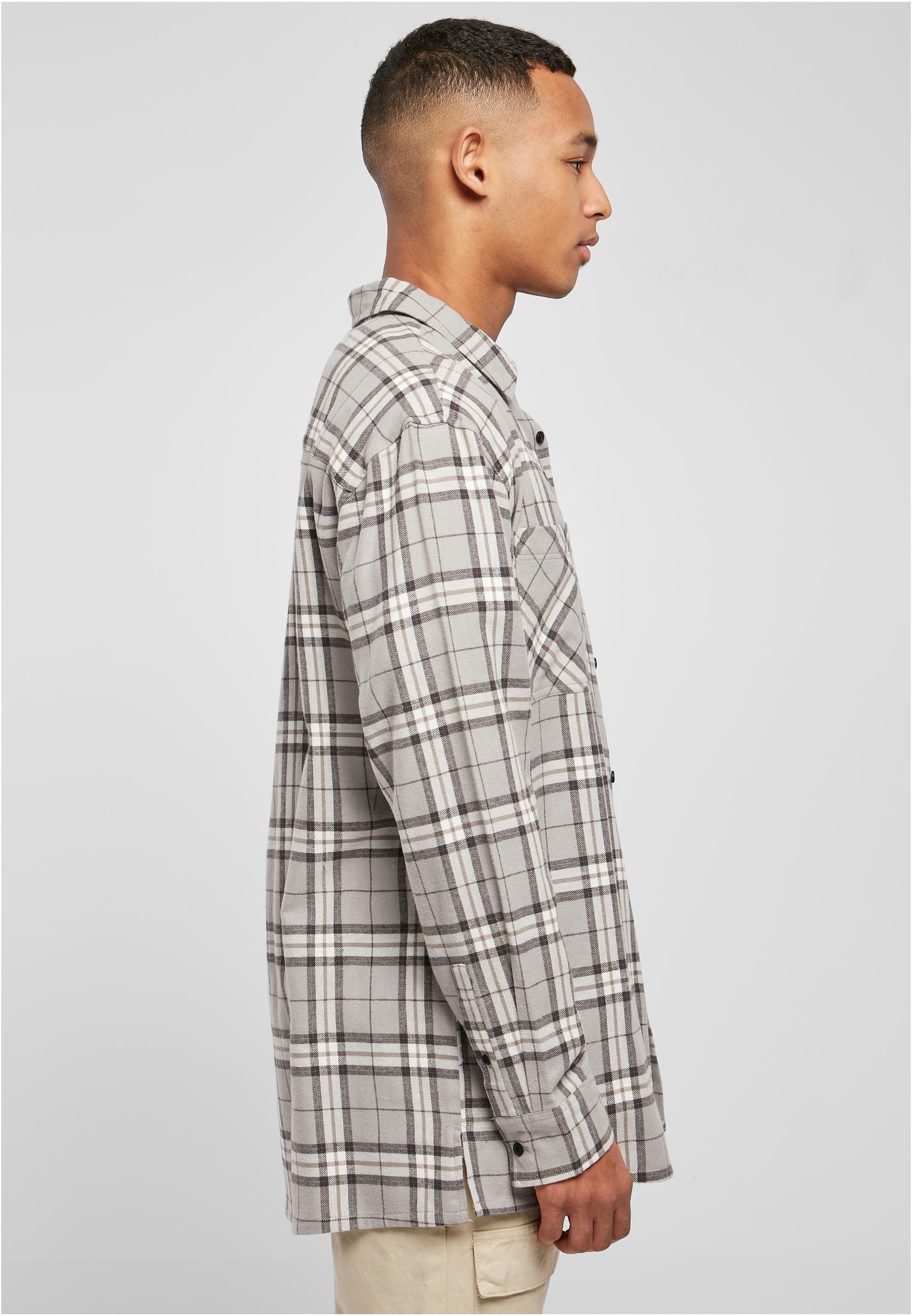 UC Men Camicia Long Oversized Check