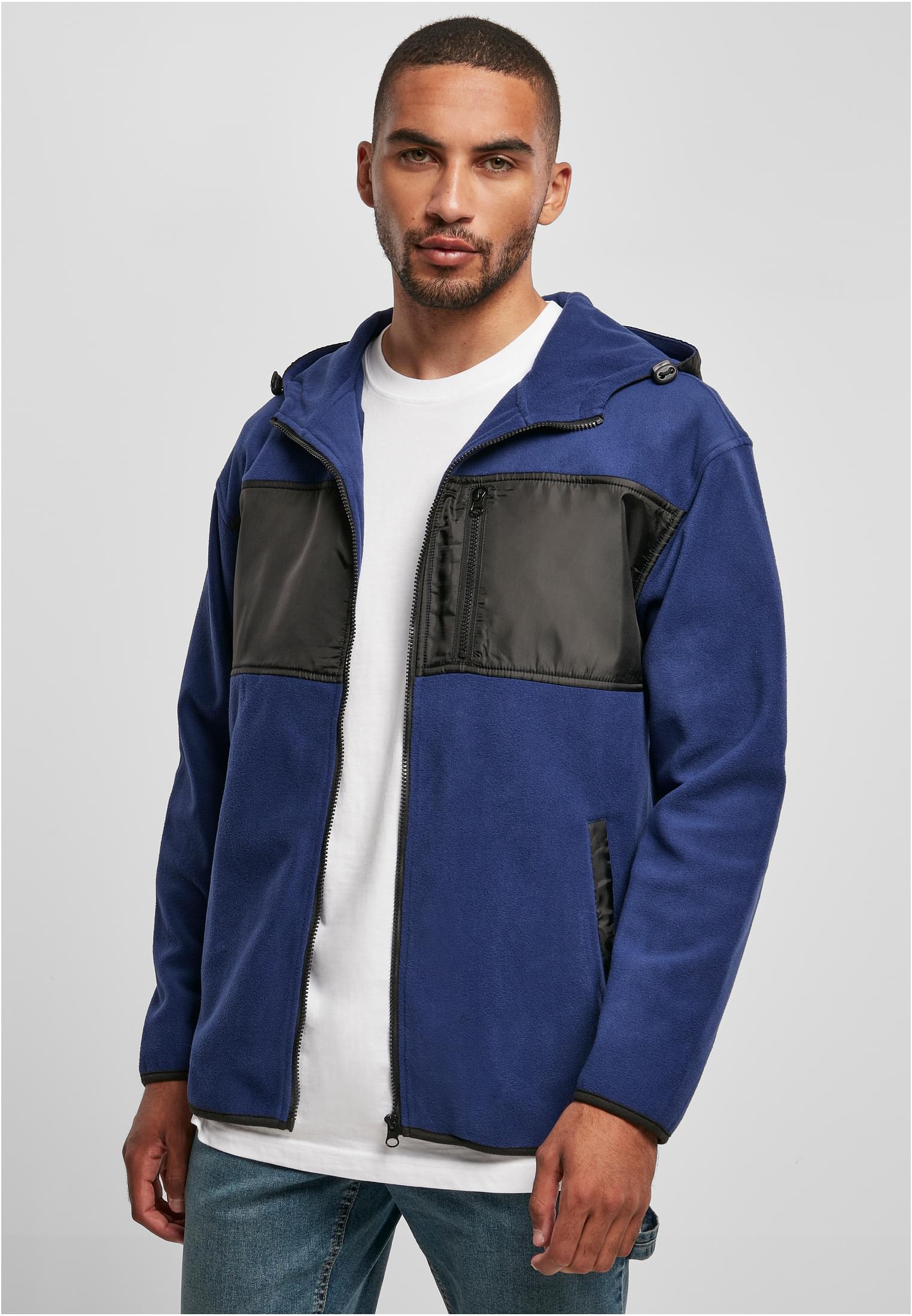 Urban Classics Giacca Hooded Micro Fleece spaceblue