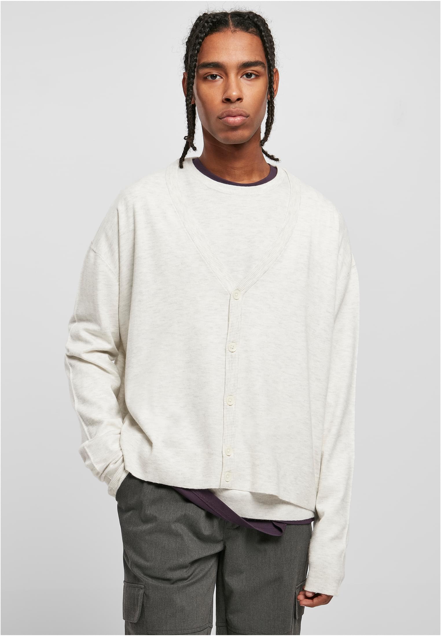 Urban Classics Cardigan Eco Mix Boxy lightgrey