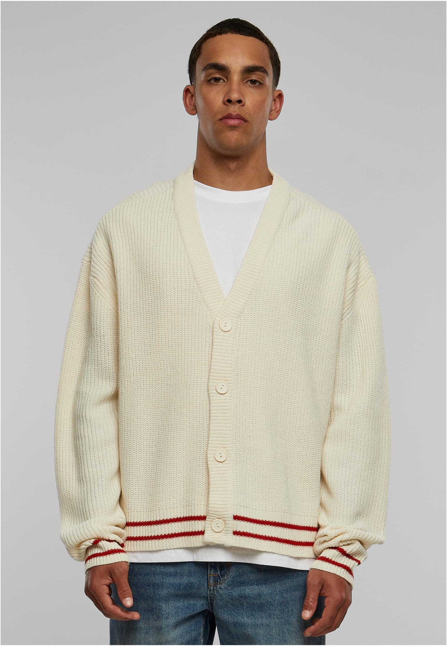 Urban Classics Cardigan Sporty Boxy whitesand