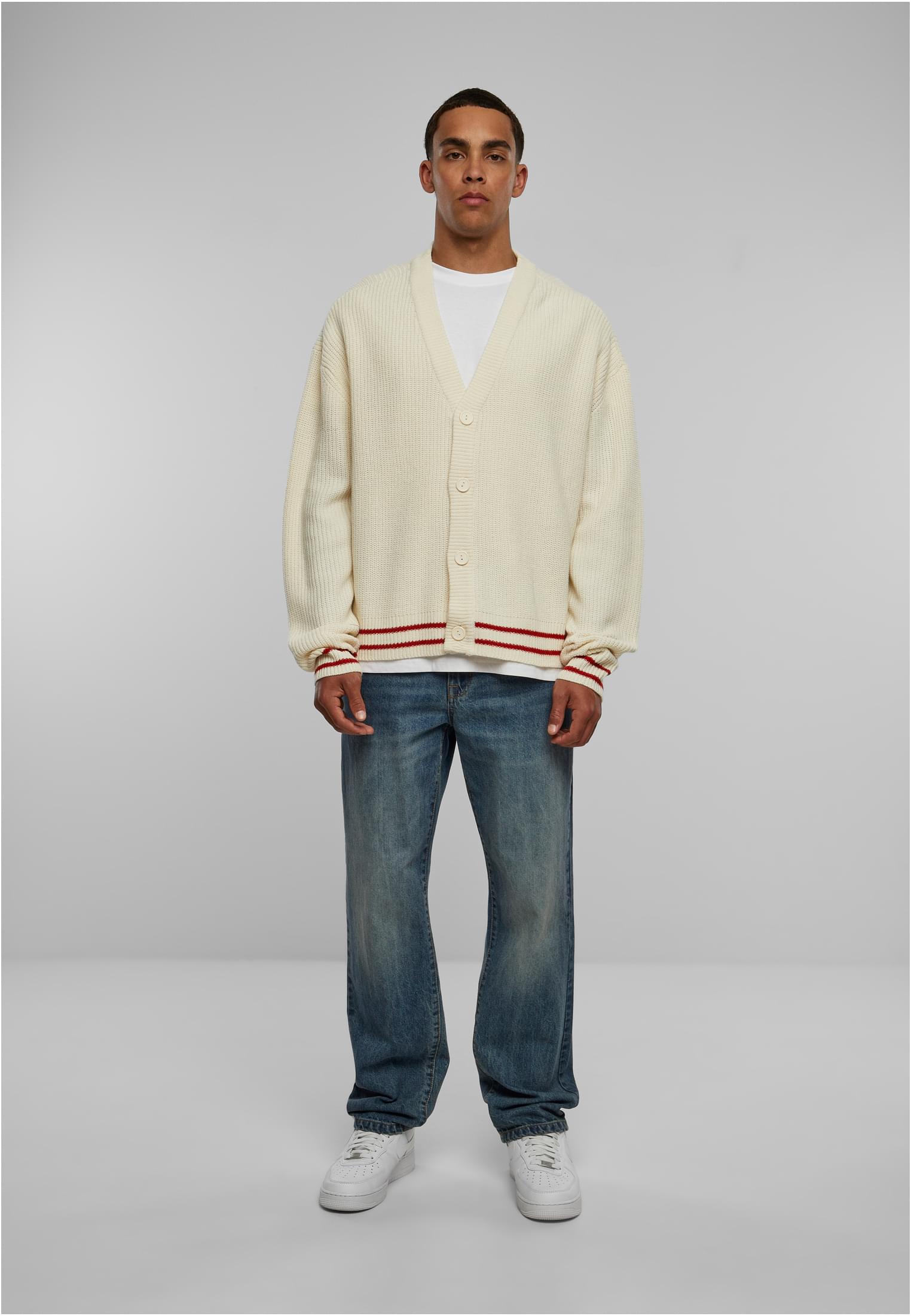 Urban Classics Cardigan Sporty Boxy whitesand