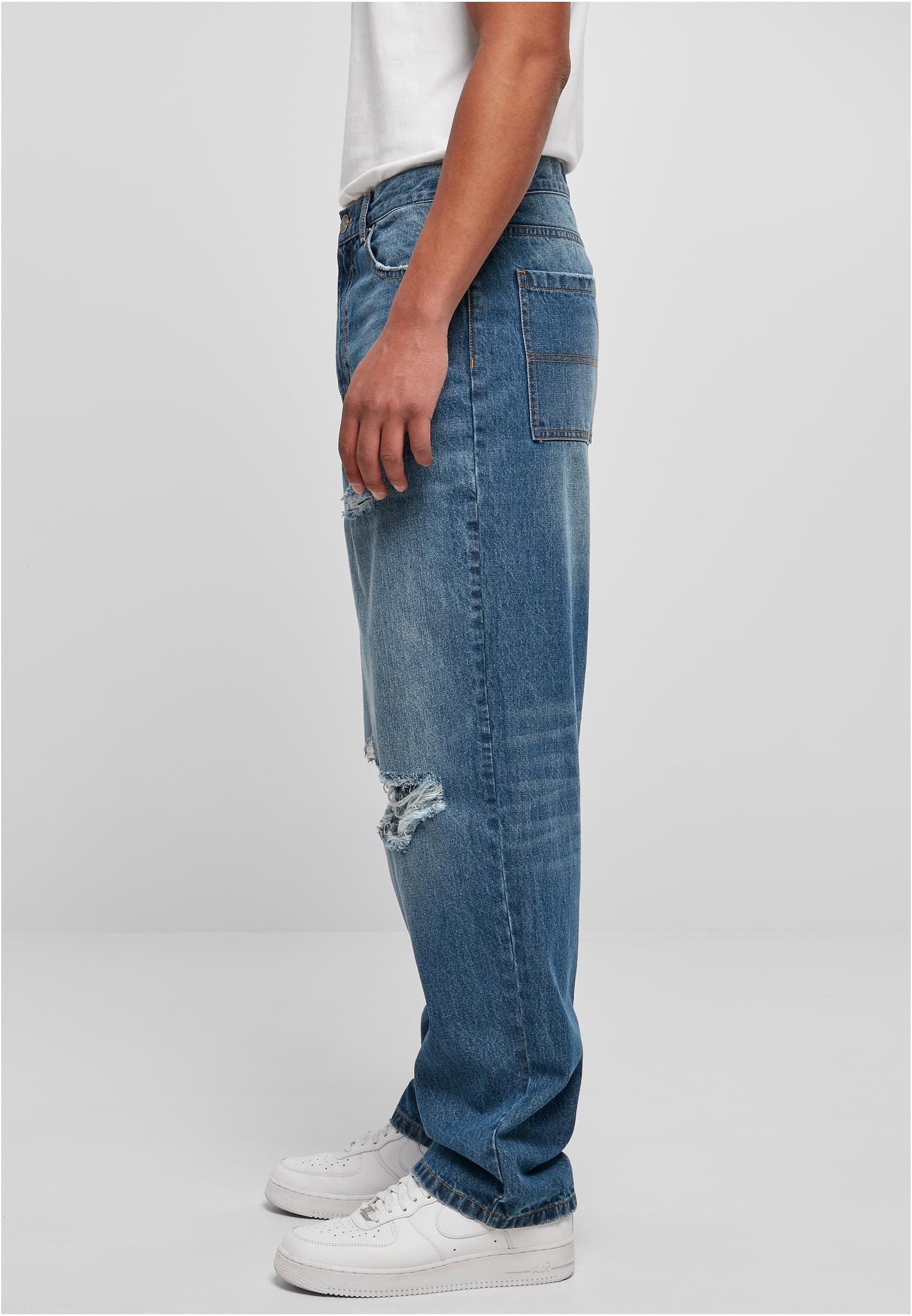 Urban Classics Jeans Distressed mid deepblue destroyed washed