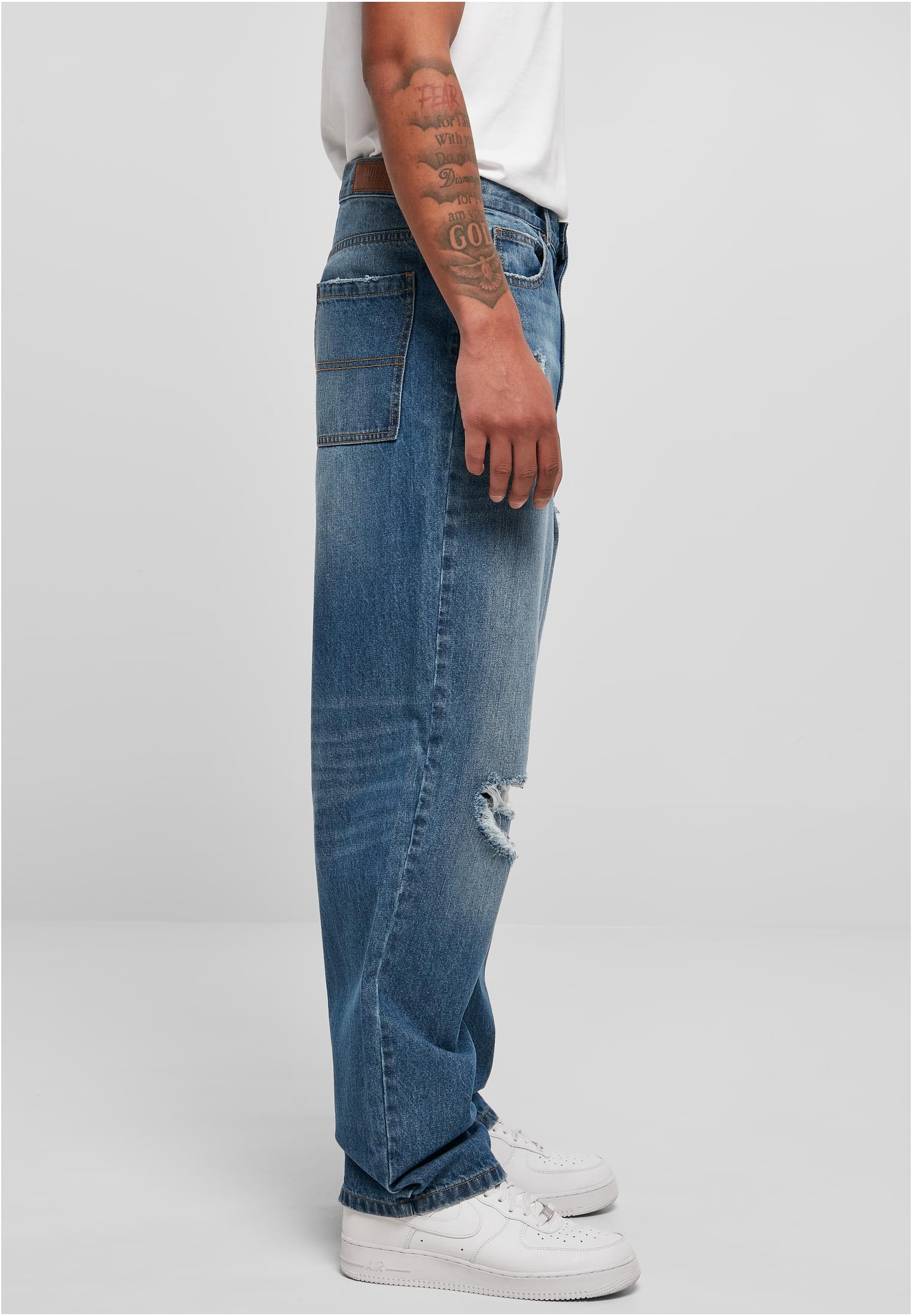 Urban Classics Jeans Distressed mid deepblue destroyed washed