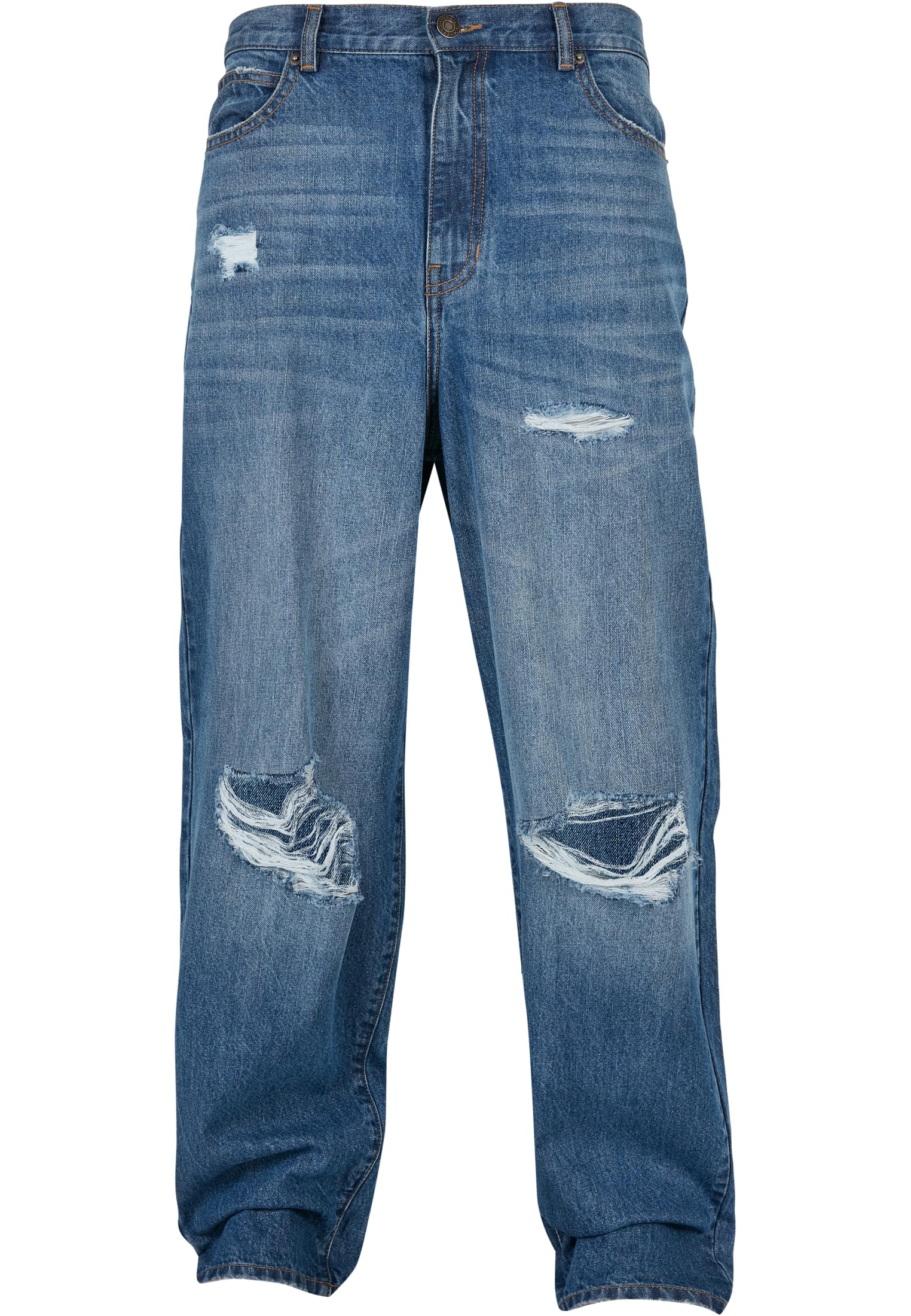 Urban Classics Jeans Distressed mid deepblue destroyed washed