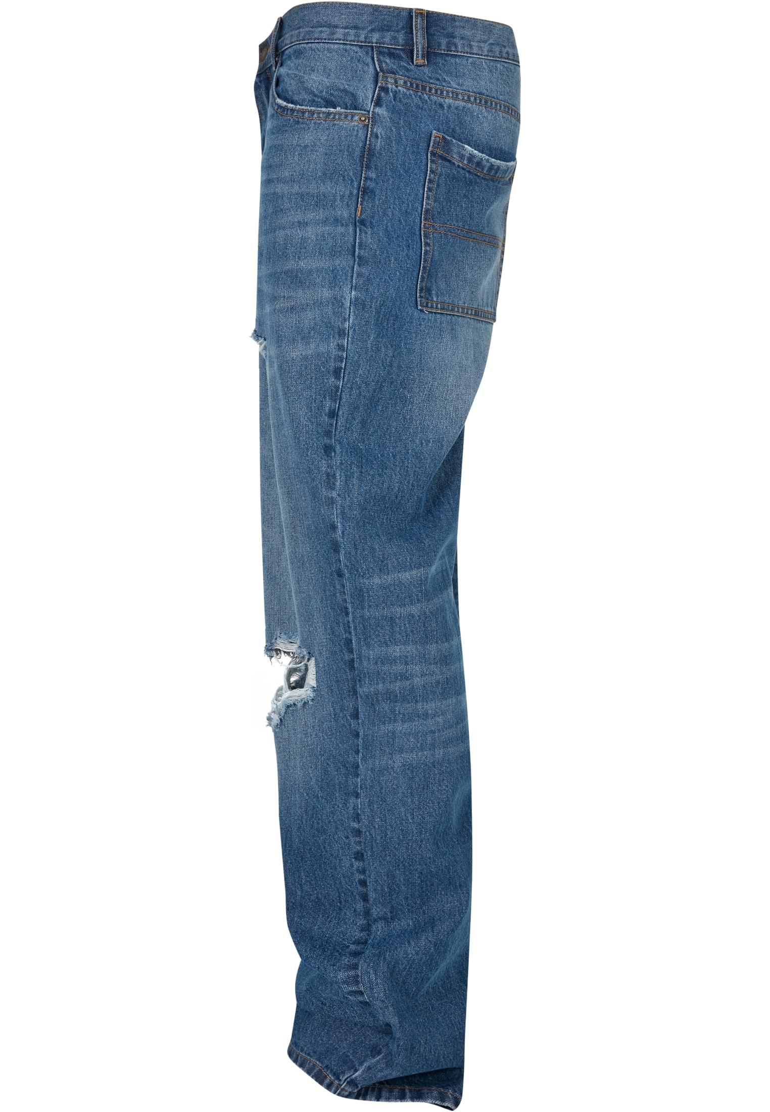 Urban Classics Jeans Distressed mid deepblue destroyed washed