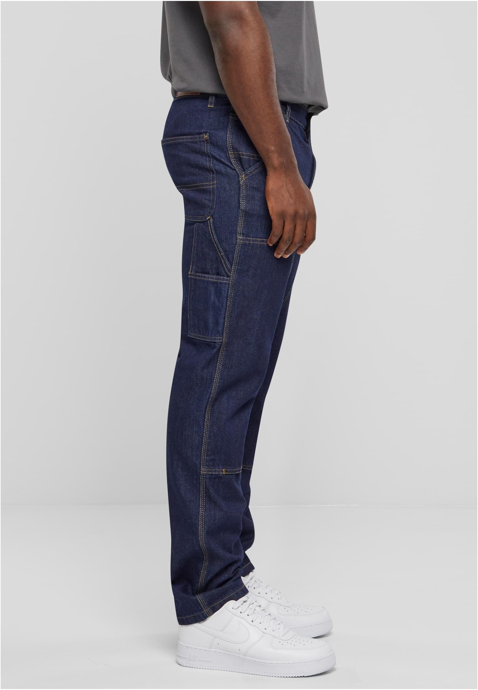 Urban classics Double Knee Carpenter Mid Waist Jeans Grey