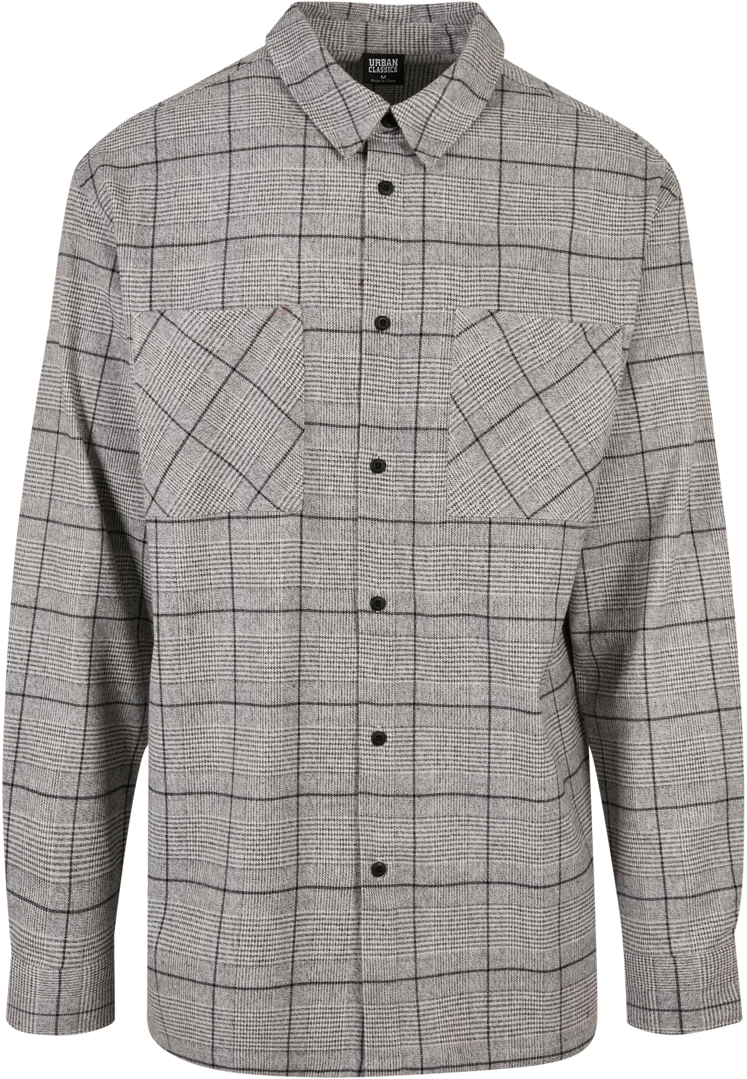 Urban Classics Camicia Long Oversized Checked Greyish