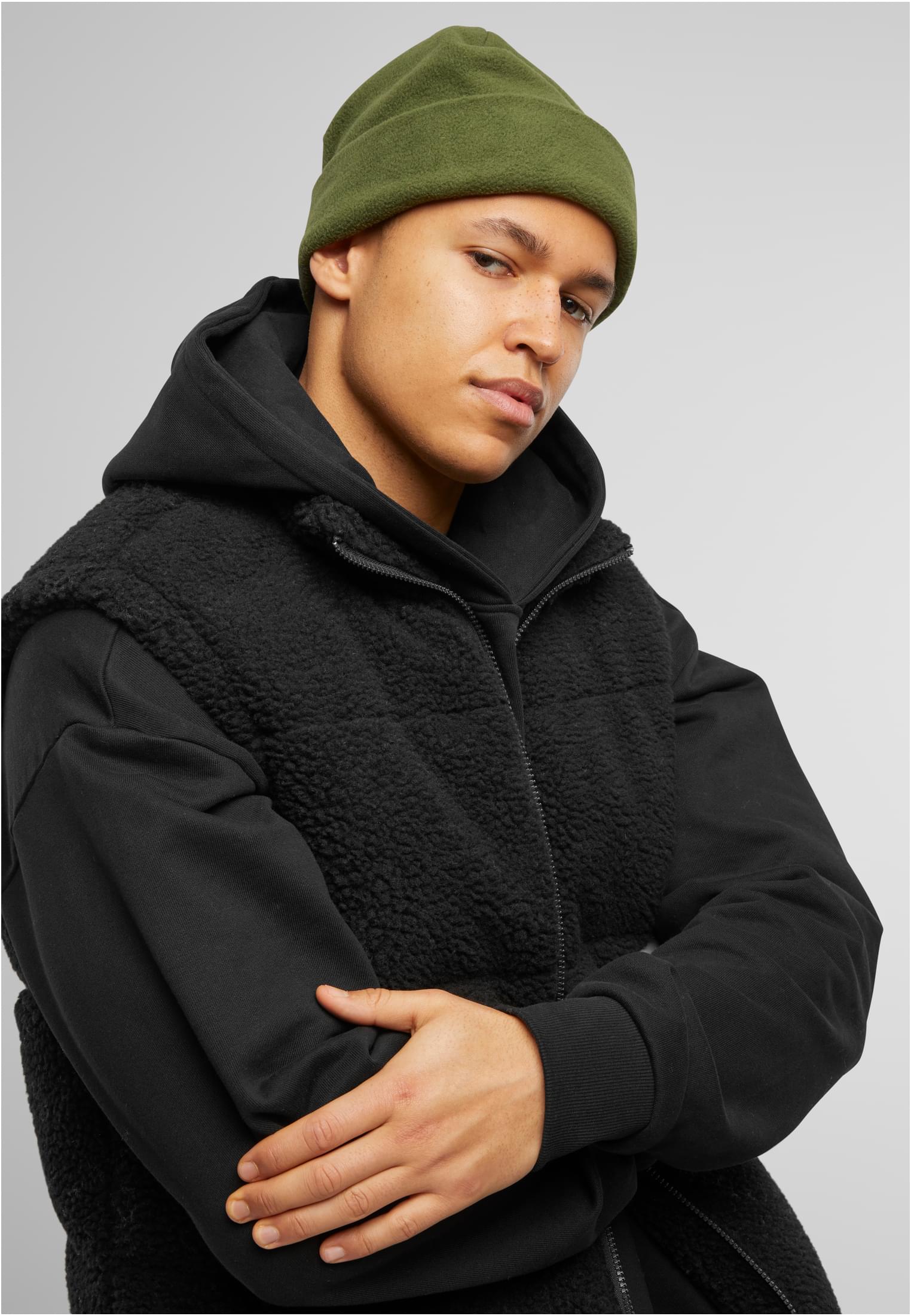 Urban Classics Berretto Fleece tiniolive/black one size