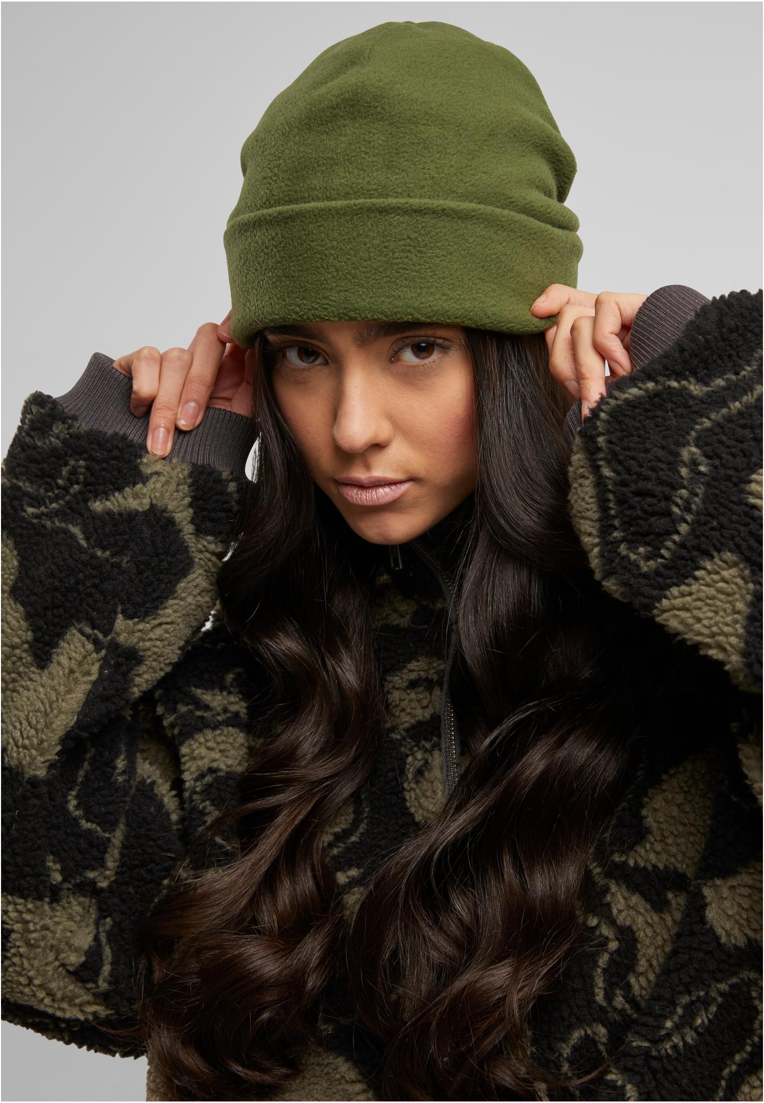 Urban Classics Berretto Fleece tiniolive/black one size
