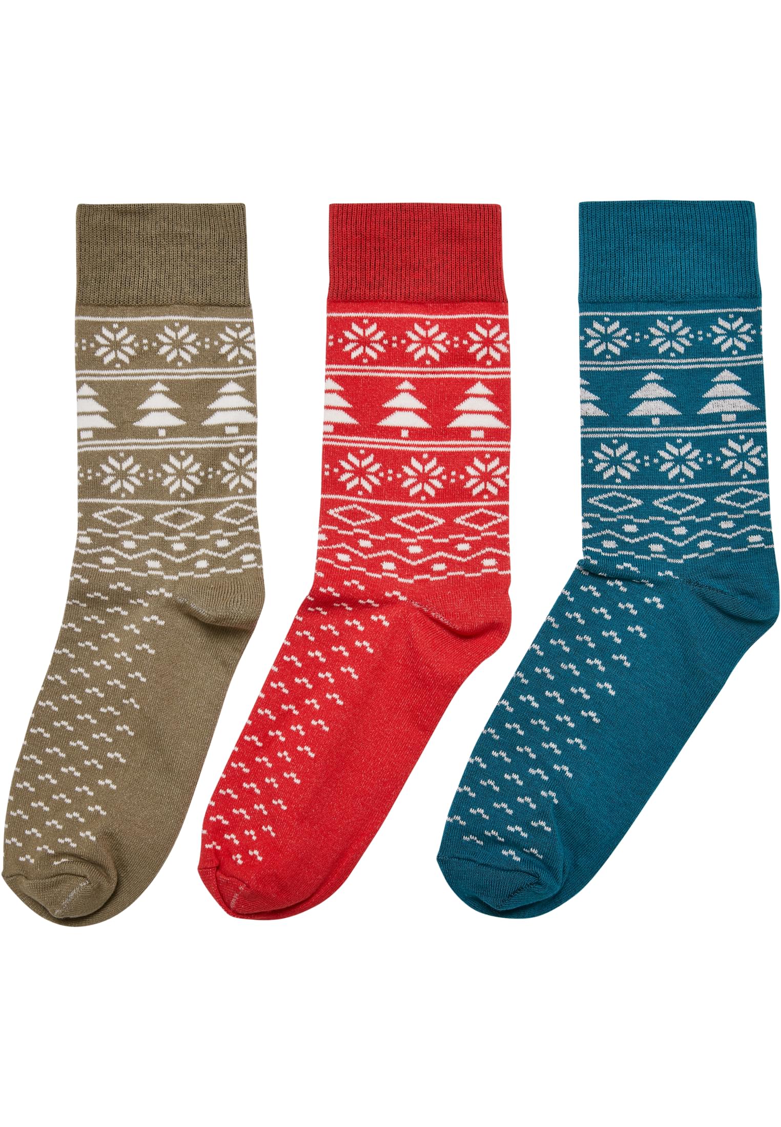 Urban Classics Calze Norwegian Pattern hugered/jasper/tiniolive