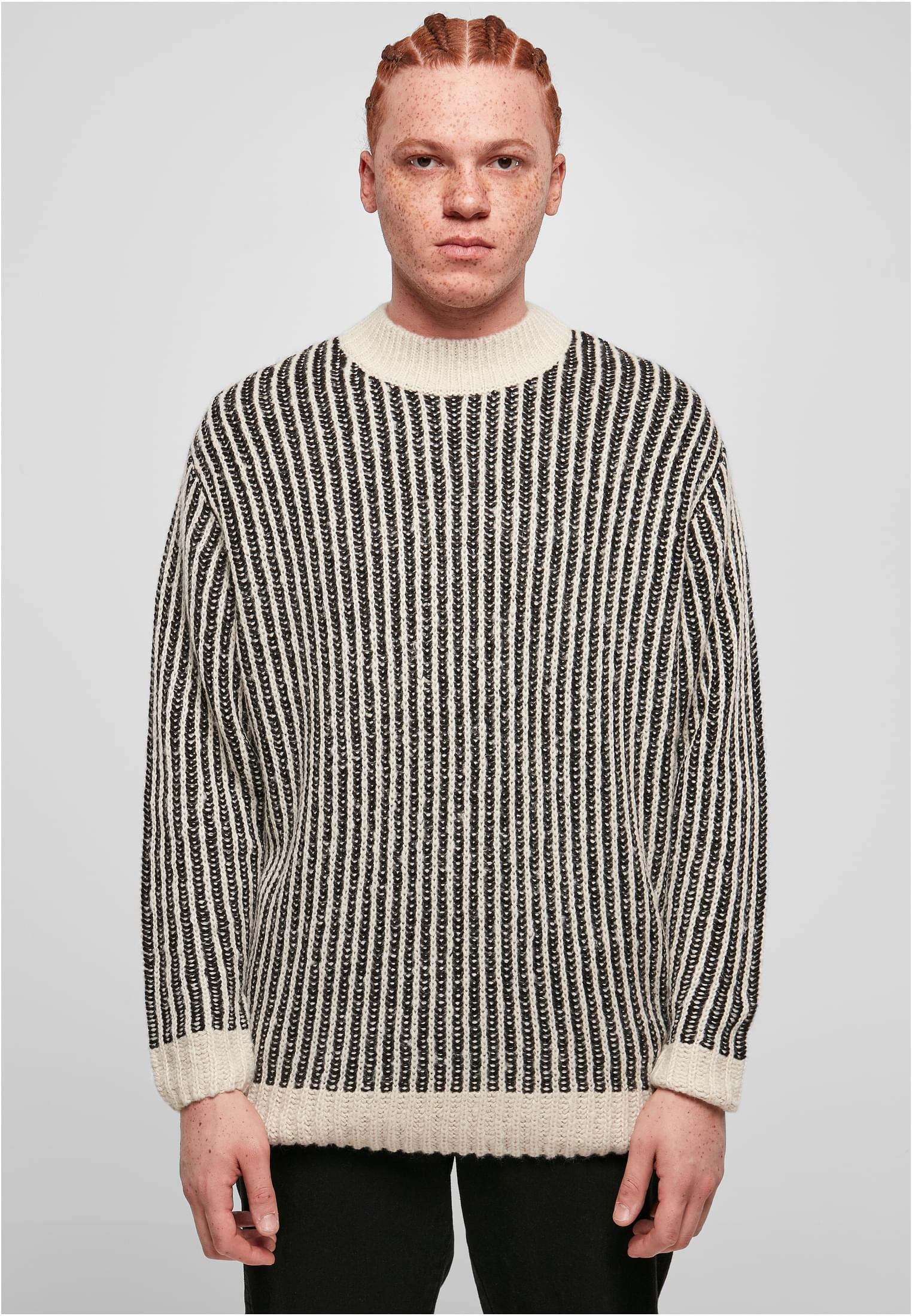 UC Men Maglione Oversized Two Tone whitesand/black
