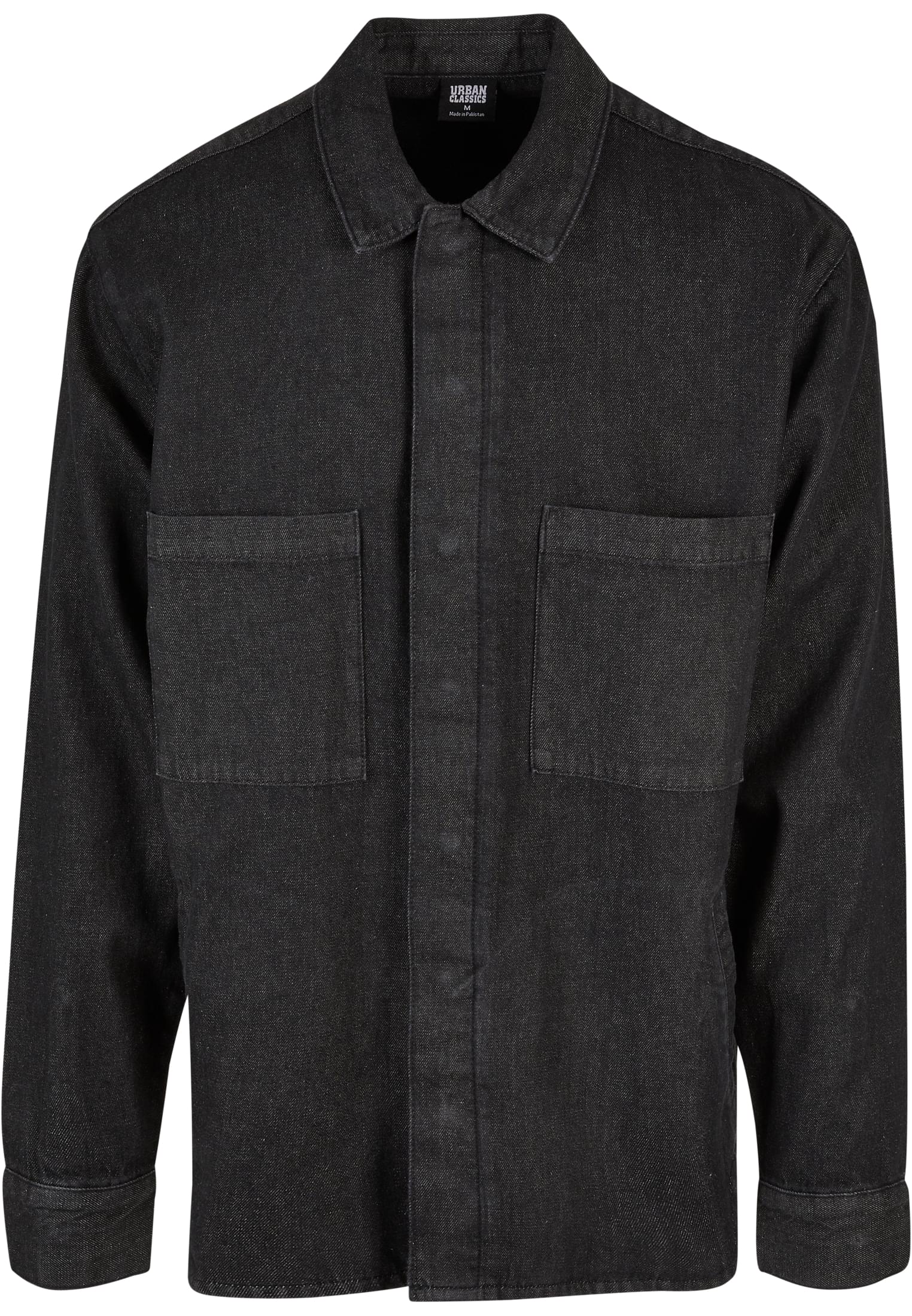 UC Men Camicia Oversized Pocket realblack washed