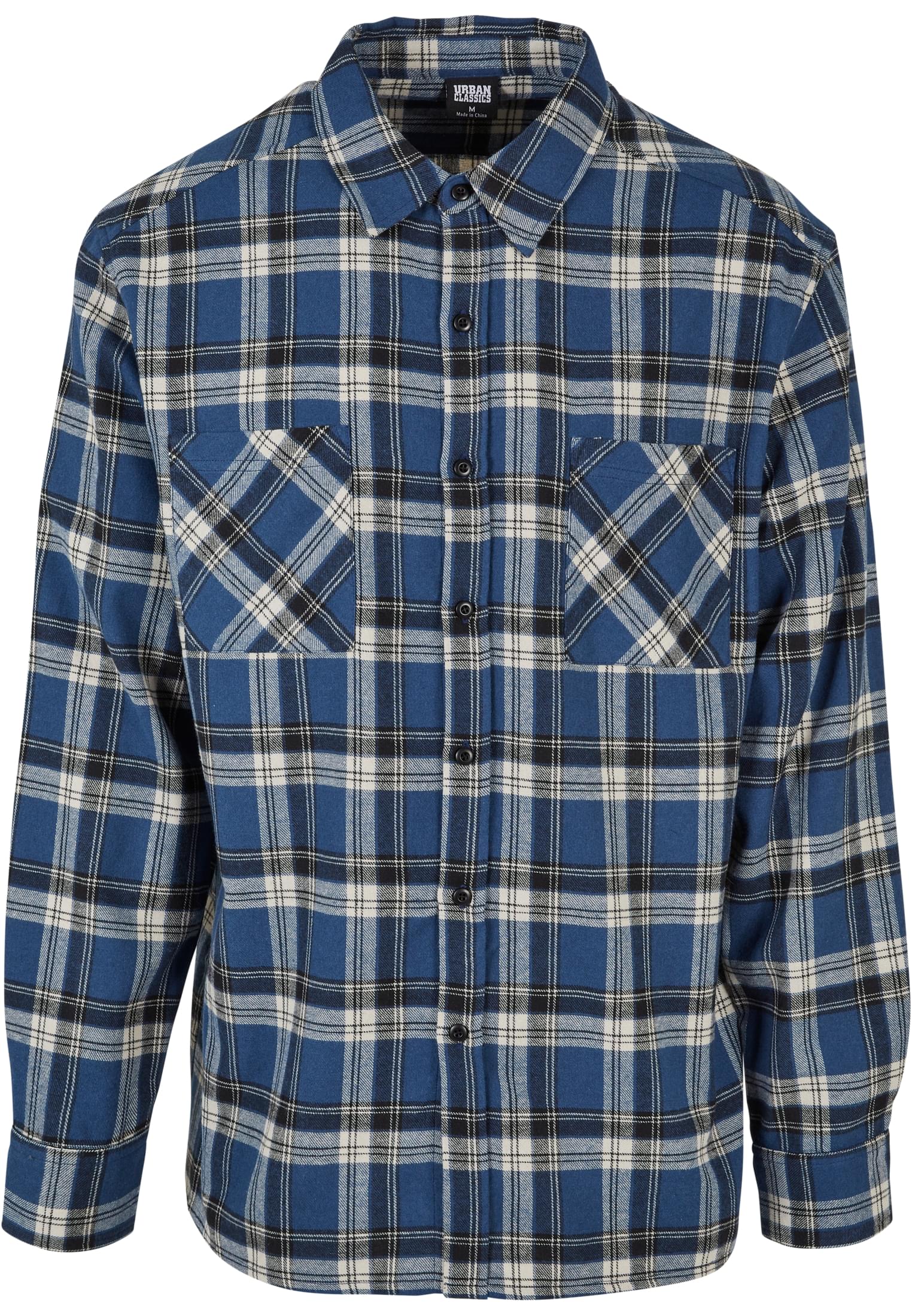 UC Men Camicia Lake Check darkblue/whitesand