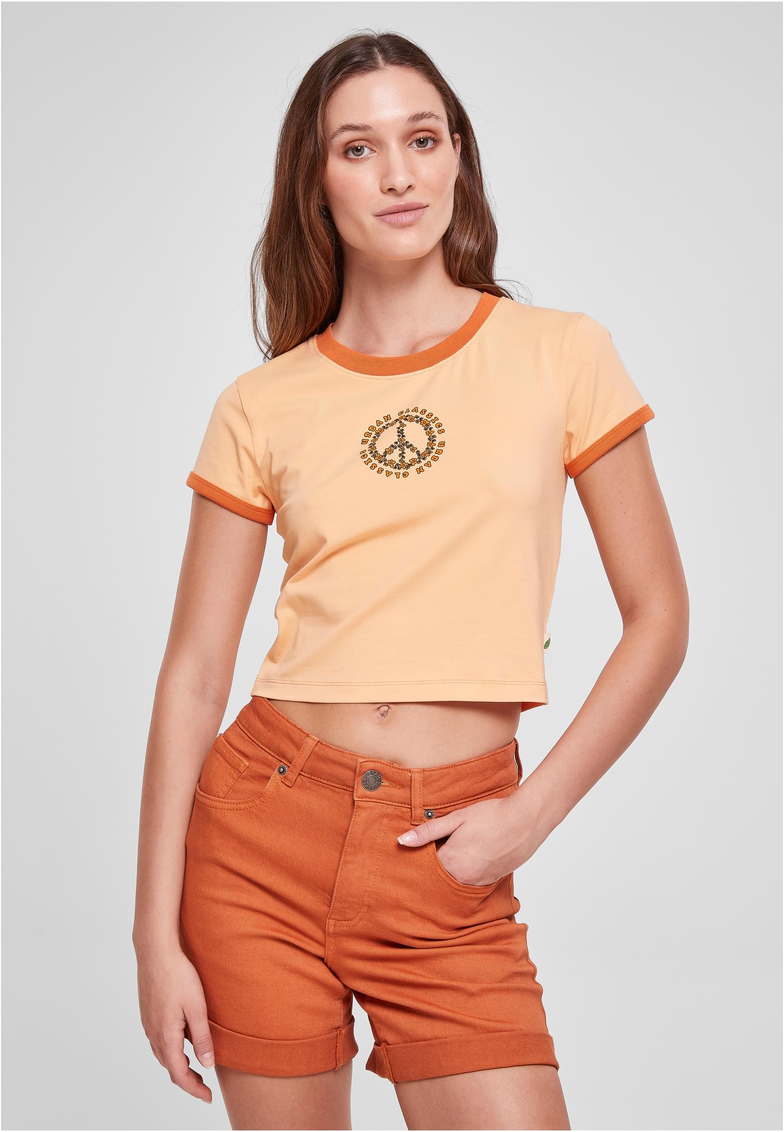 Urban Classics Maglietta Stretch Cropped paleorange/vintageorange