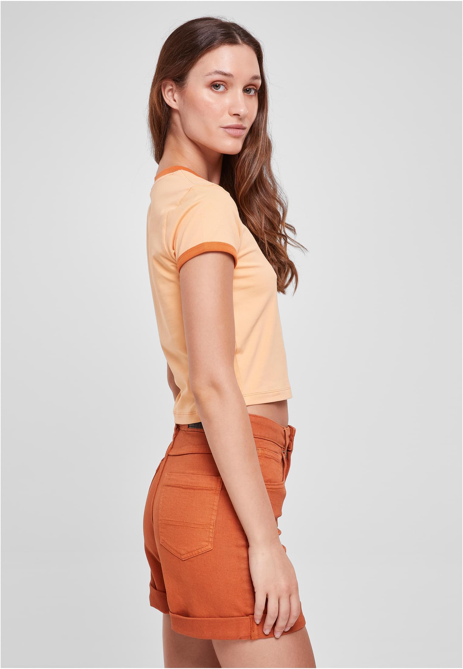 Urban Classics Maglietta Stretch Cropped paleorange/vintageorange
