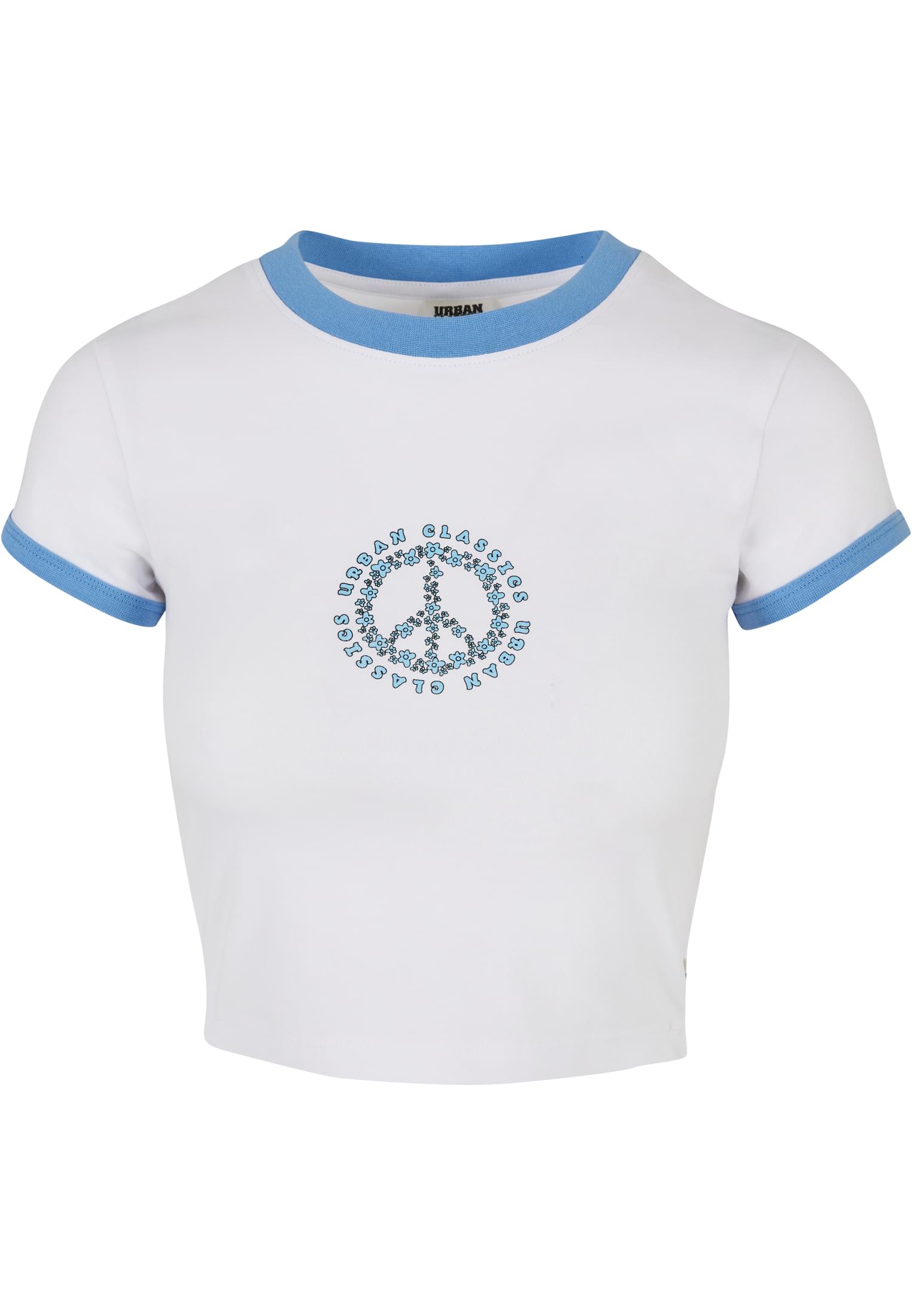 UC Ladies Maglietta Stretch Cropped white/horizonblue