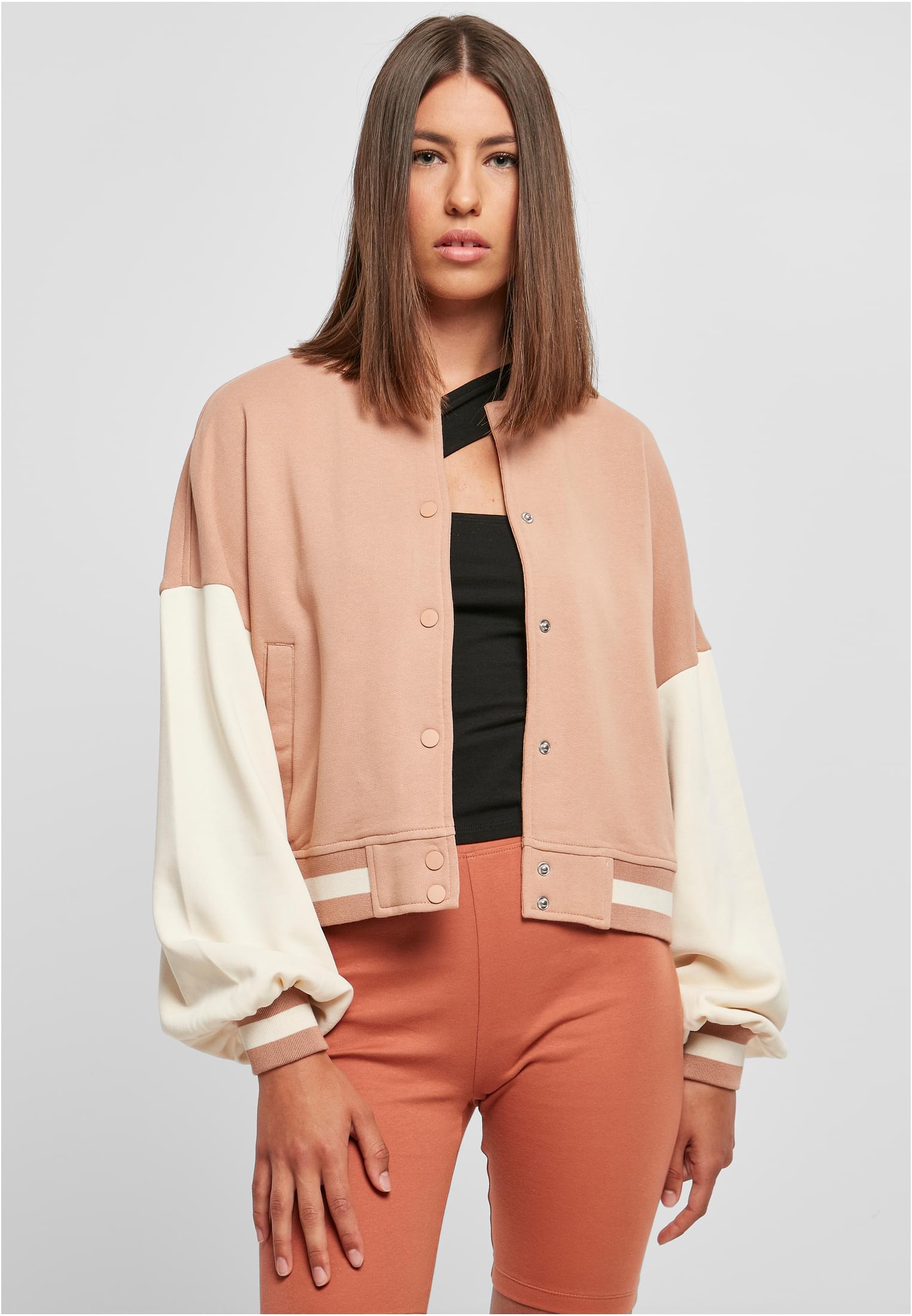 Urban Classics Giacca Oversized Tone College Terry amber/whitesand
