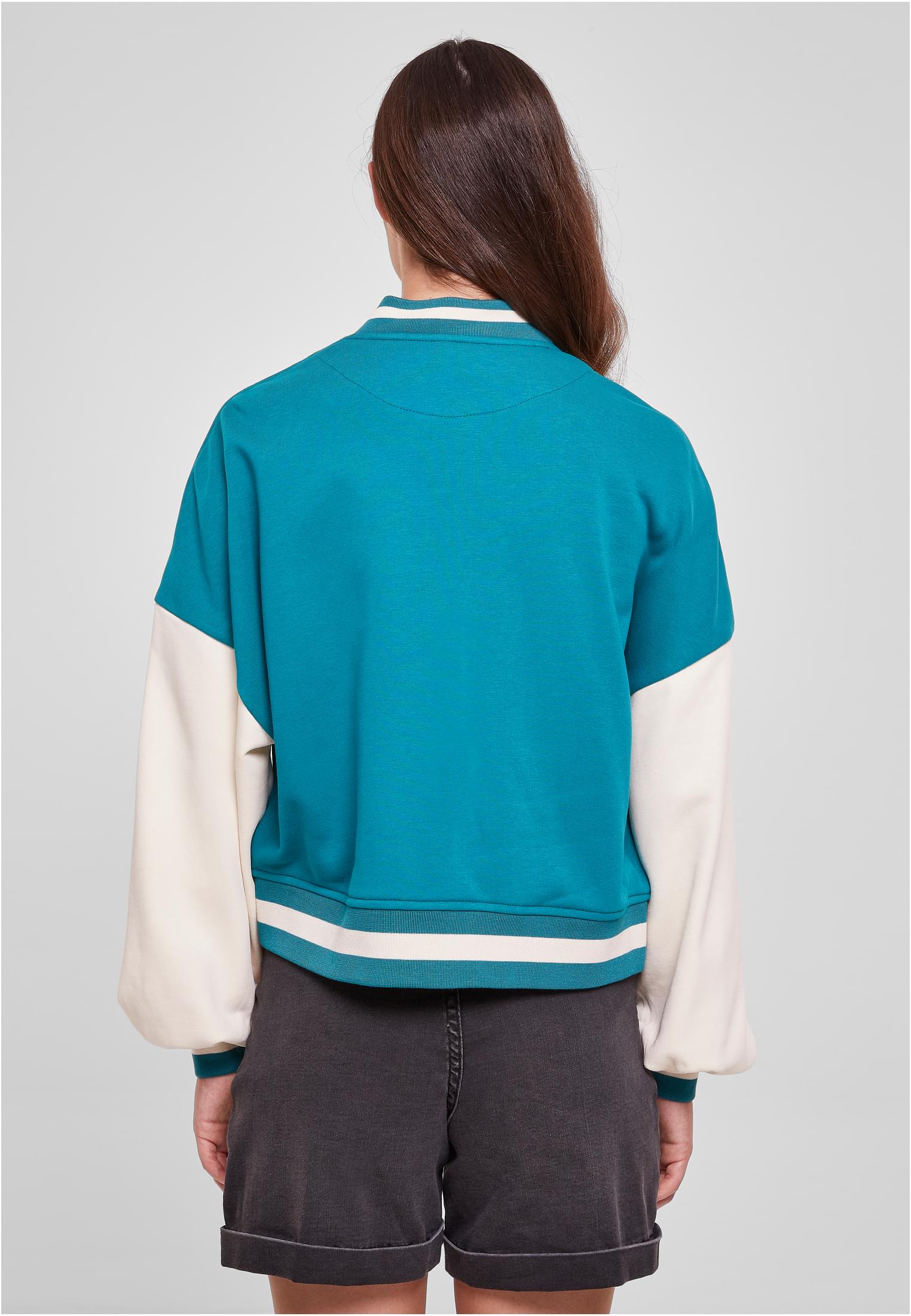 UC Ladies Giacca Oversized Tone College Terry watergreen/whitesand