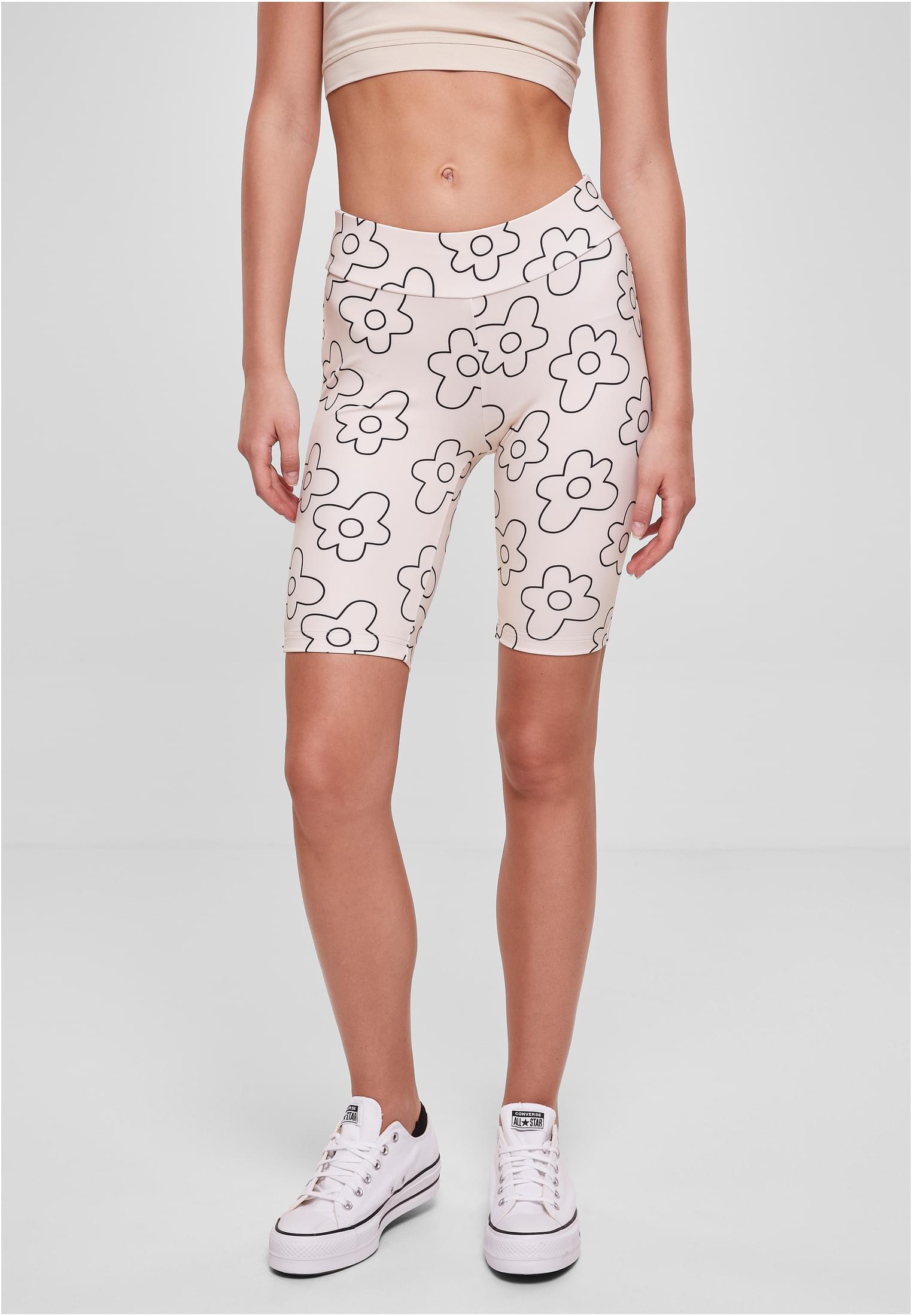 UC Ladies Pantaloncini High Waist AOP Tech Cycle softseagrassflower