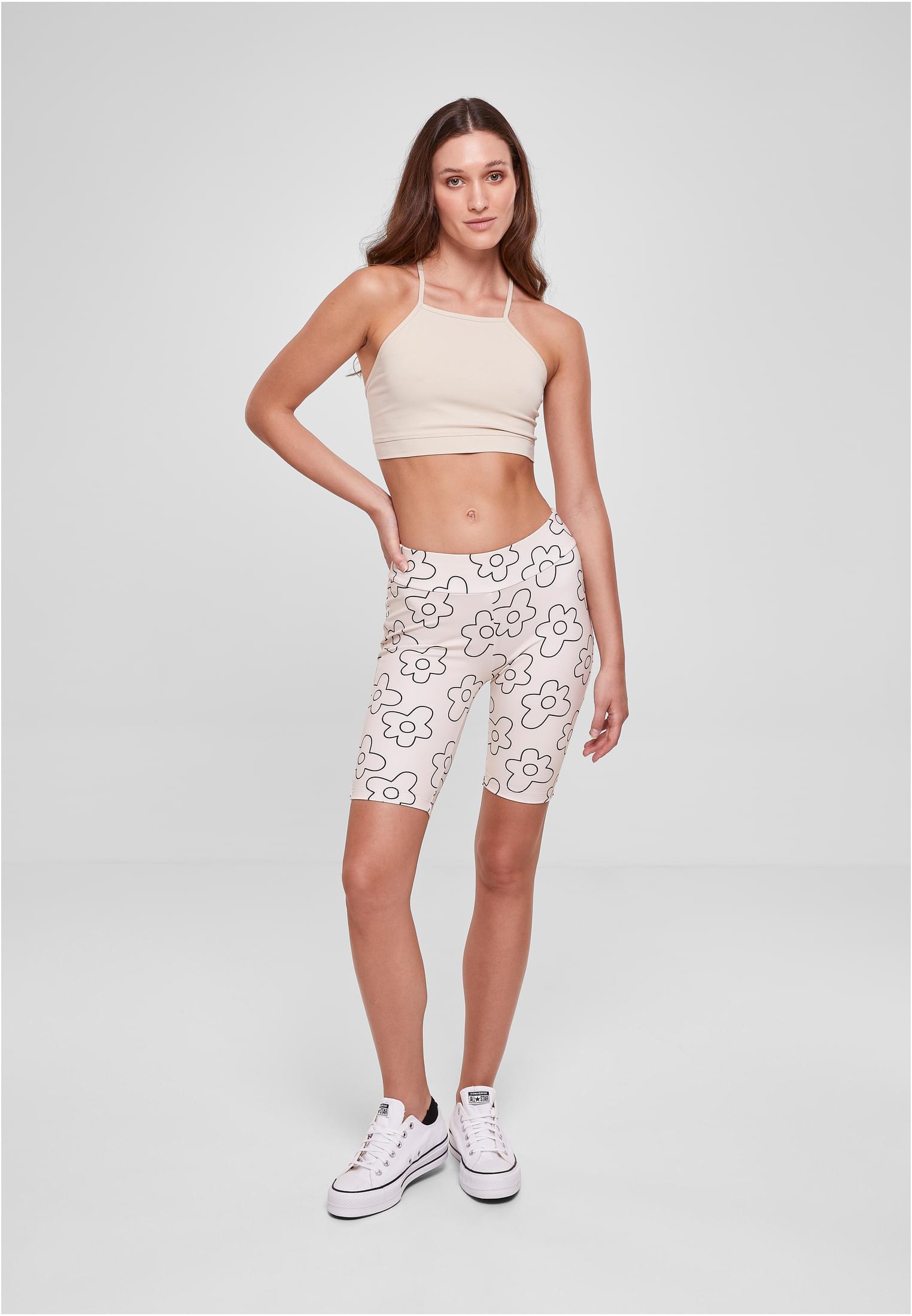 UC Ladies Pantaloncini High Waist AOP Tech Cycle softseagrassflower