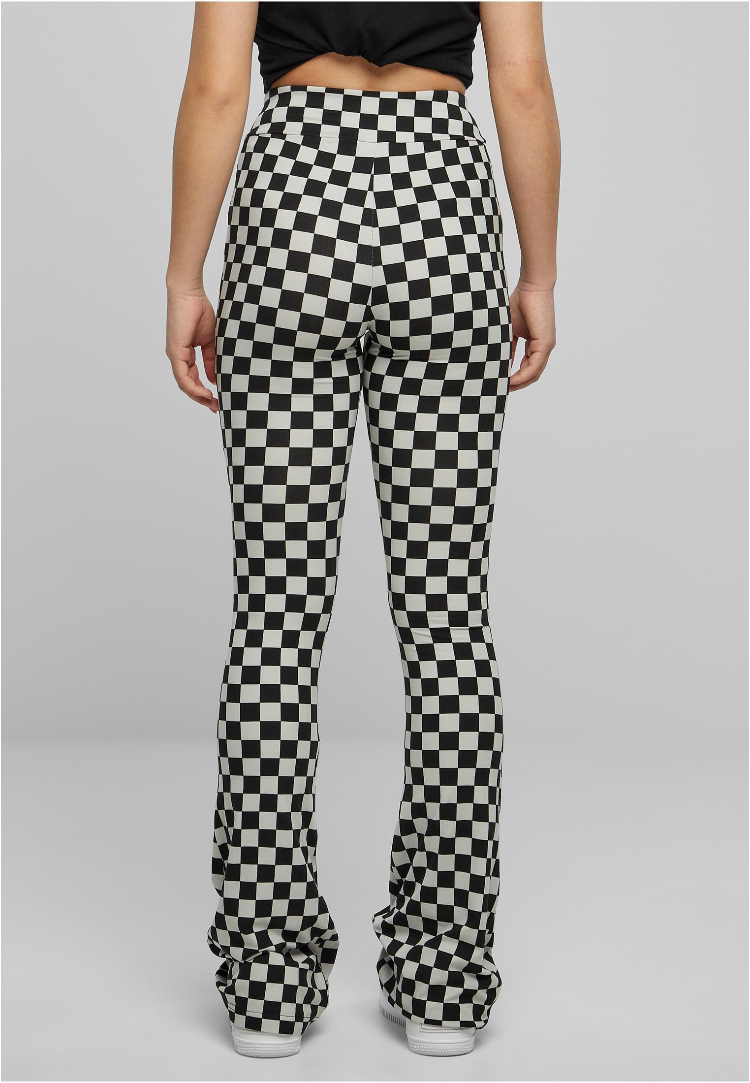 Urban Classics Leggings Checked Cut black/lightasphalt