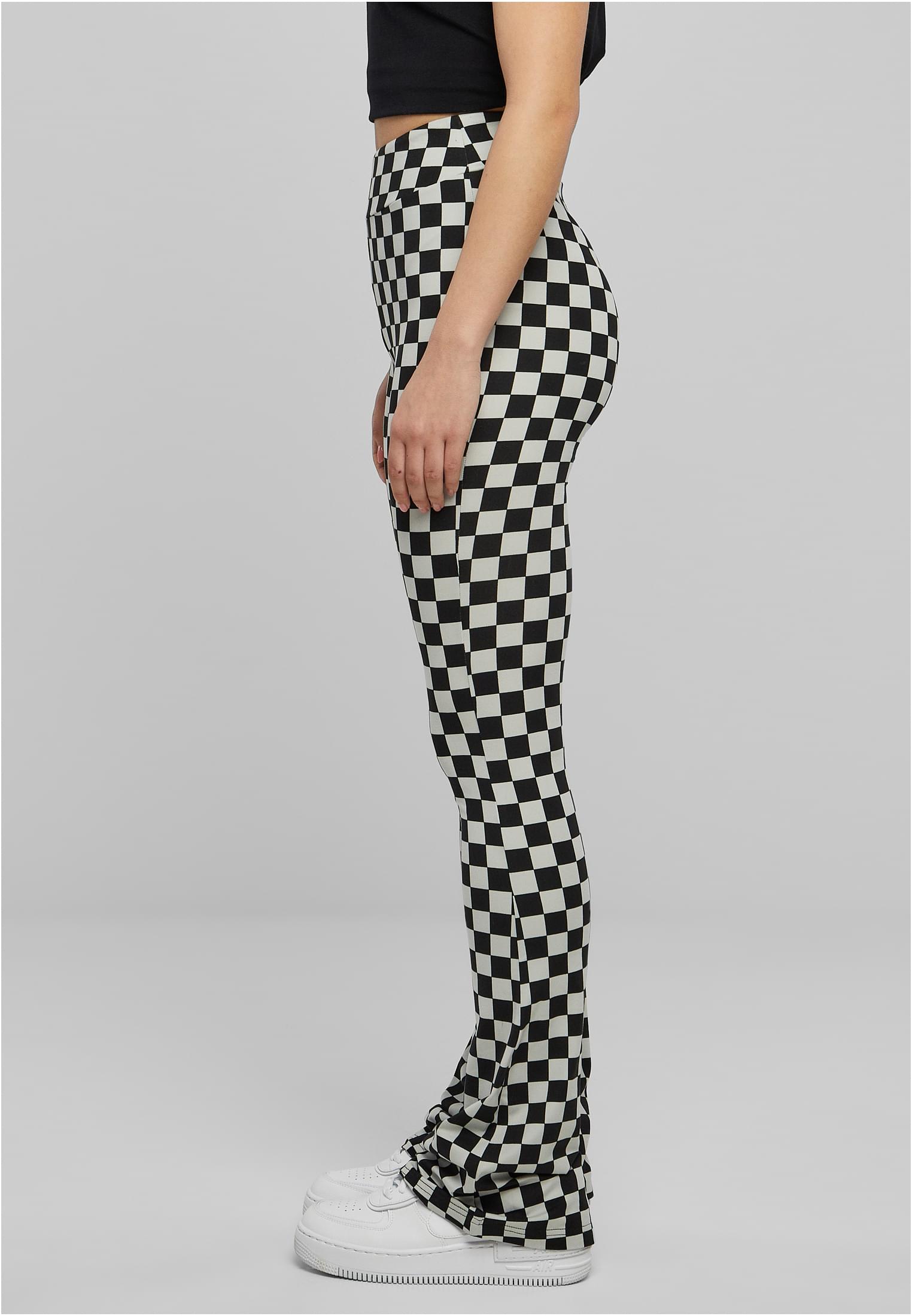 Urban Classics Leggings Checked Cut black/lightasphalt
