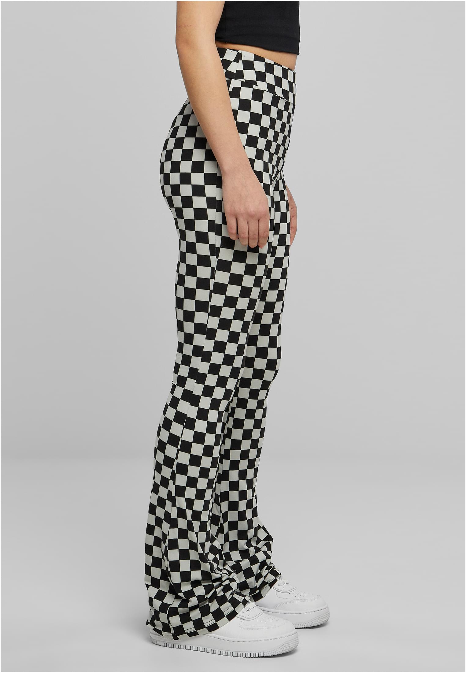 Urban Classics Leggings Checked Cut black/lightasphalt