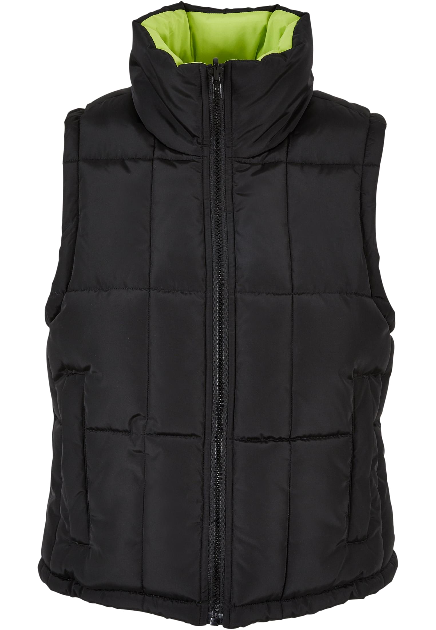 UC Ladies Gilet Reversible Cropped black/frozenyellow