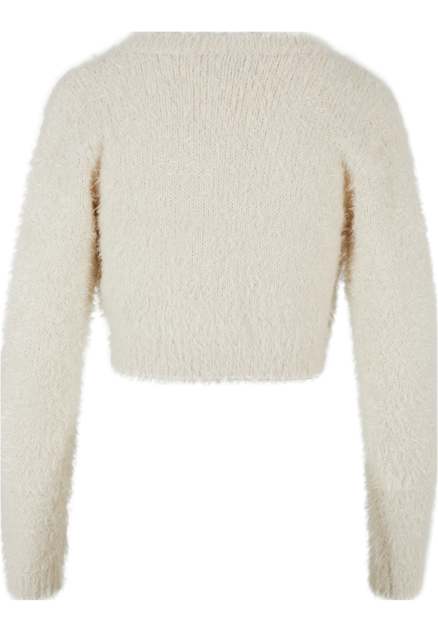 UC Ladies Cardigan Tied Cropped Feather whitesand