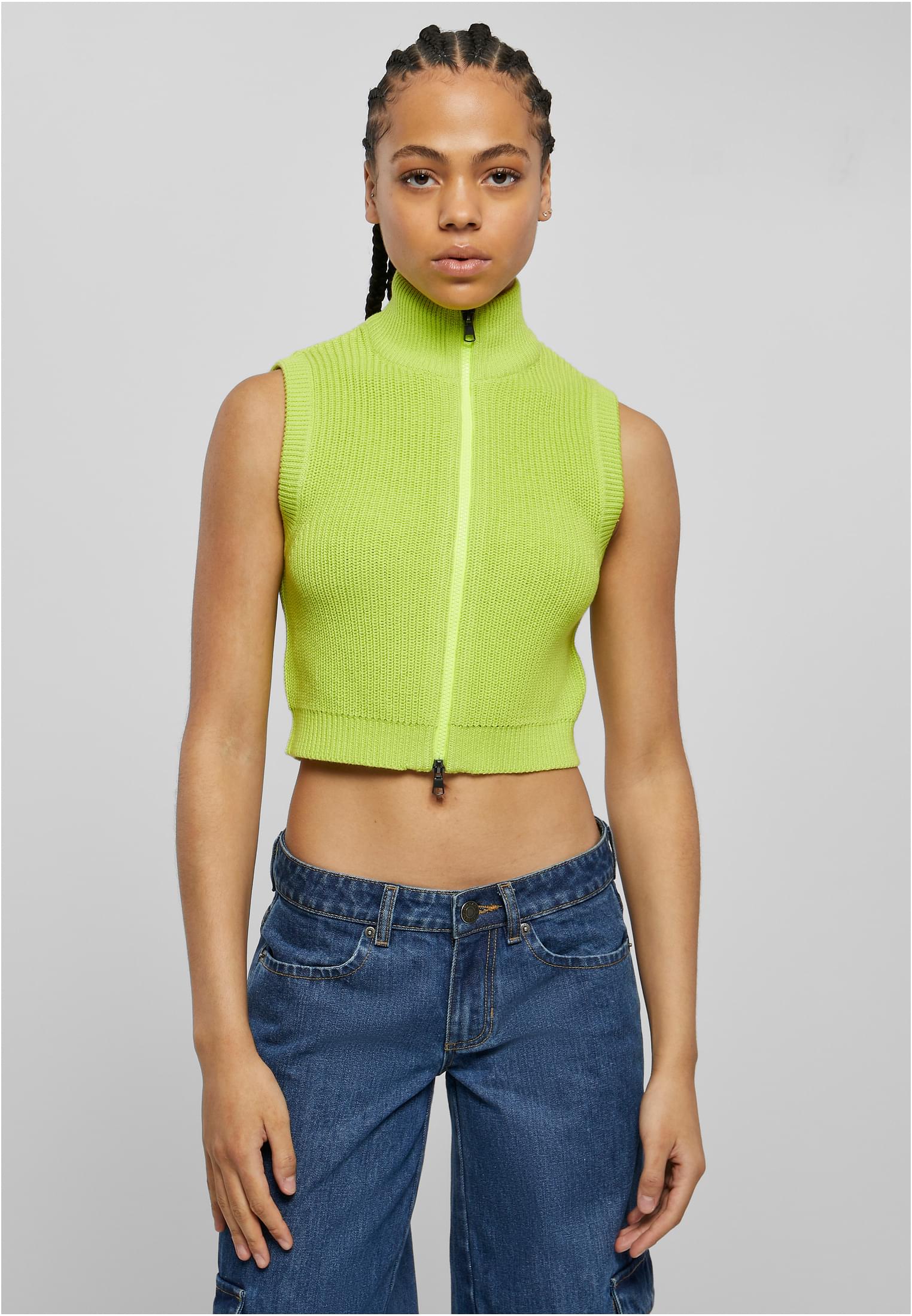 UC Ladies Gilet Short Knit frozenyellow