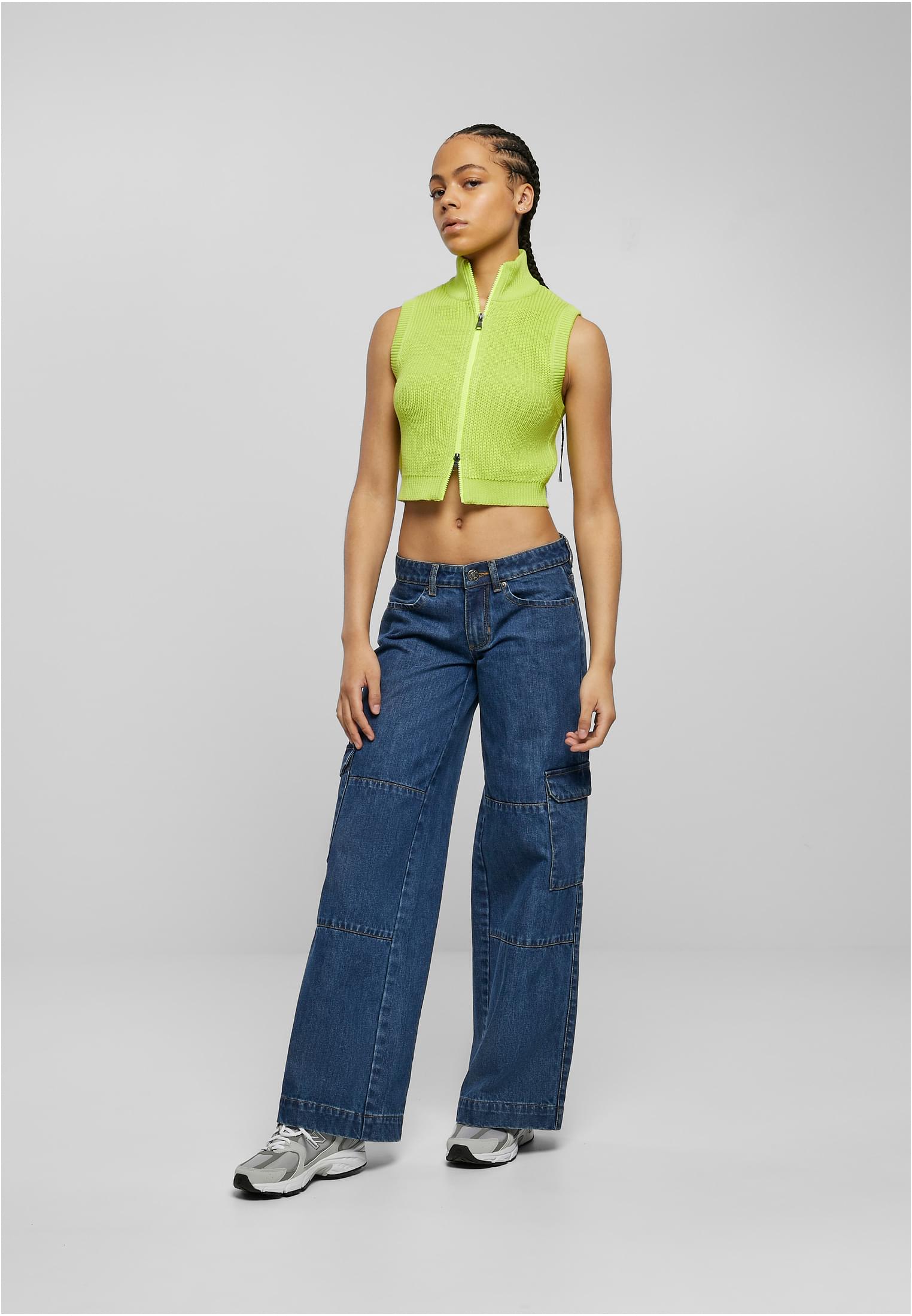 UC Ladies Gilet Short Knit frozenyellow