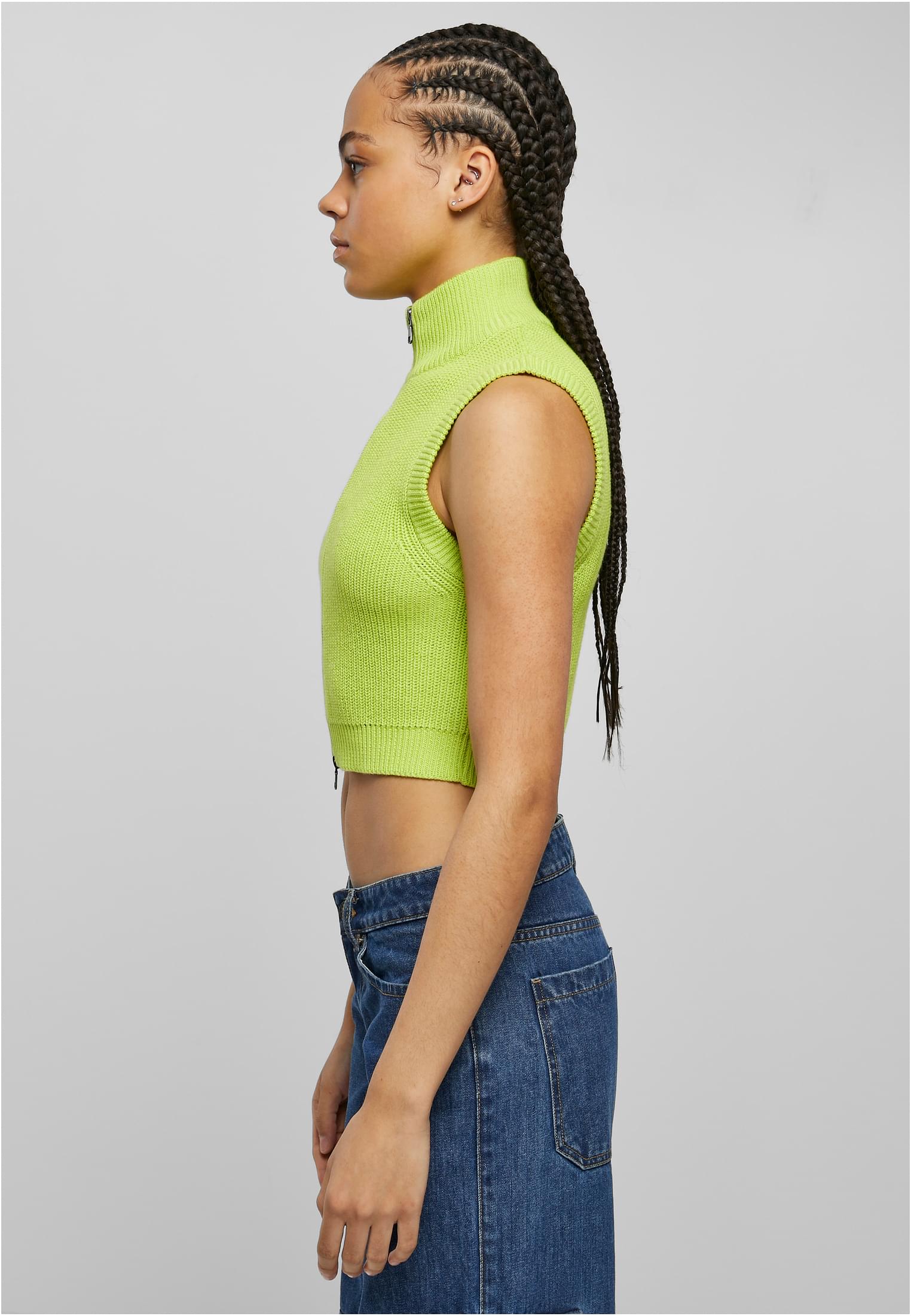 UC Ladies Gilet Short Knit frozenyellow