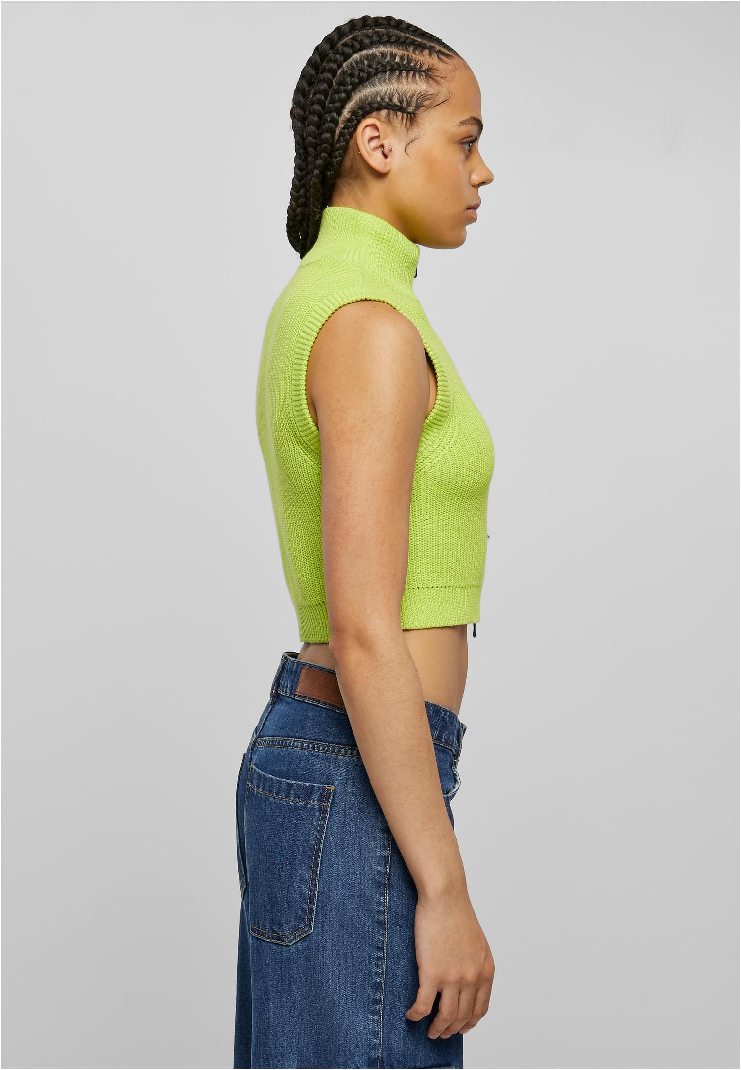 UC Ladies Gilet Short Knit frozenyellow