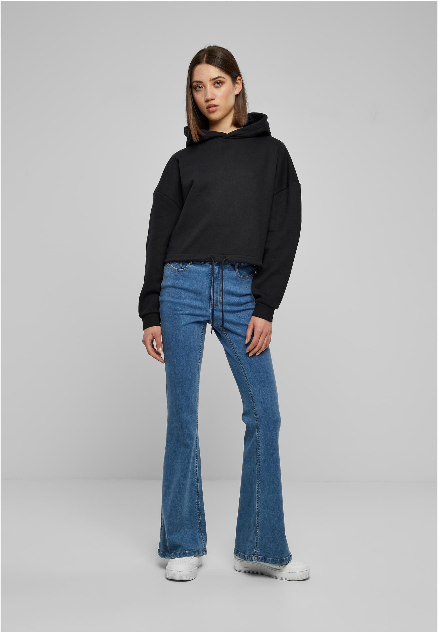 UC Ladies Felpa con cappuccio Cropped Oversized
