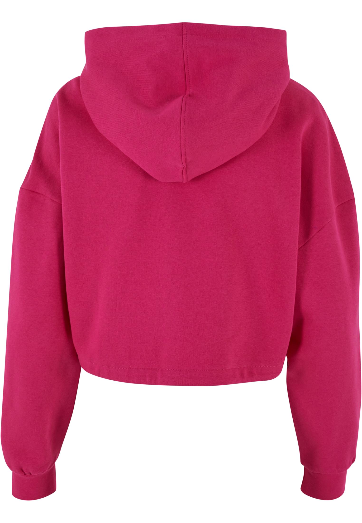 UC Ladies Felpa con cappuccio Cropped Oversized hibiskuspink