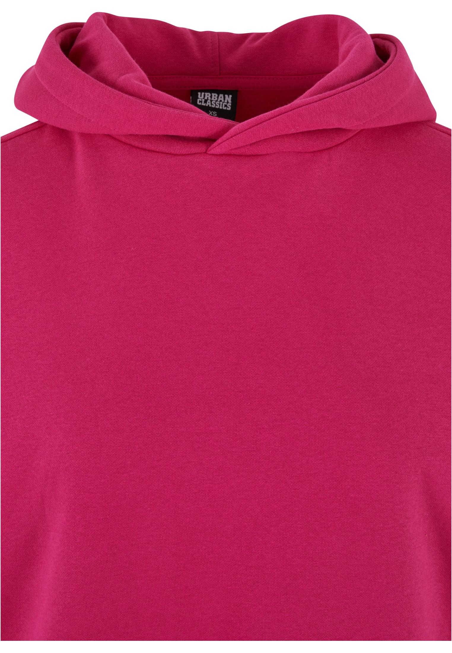 UC Ladies Felpa con cappuccio Cropped Oversized hibiskuspink