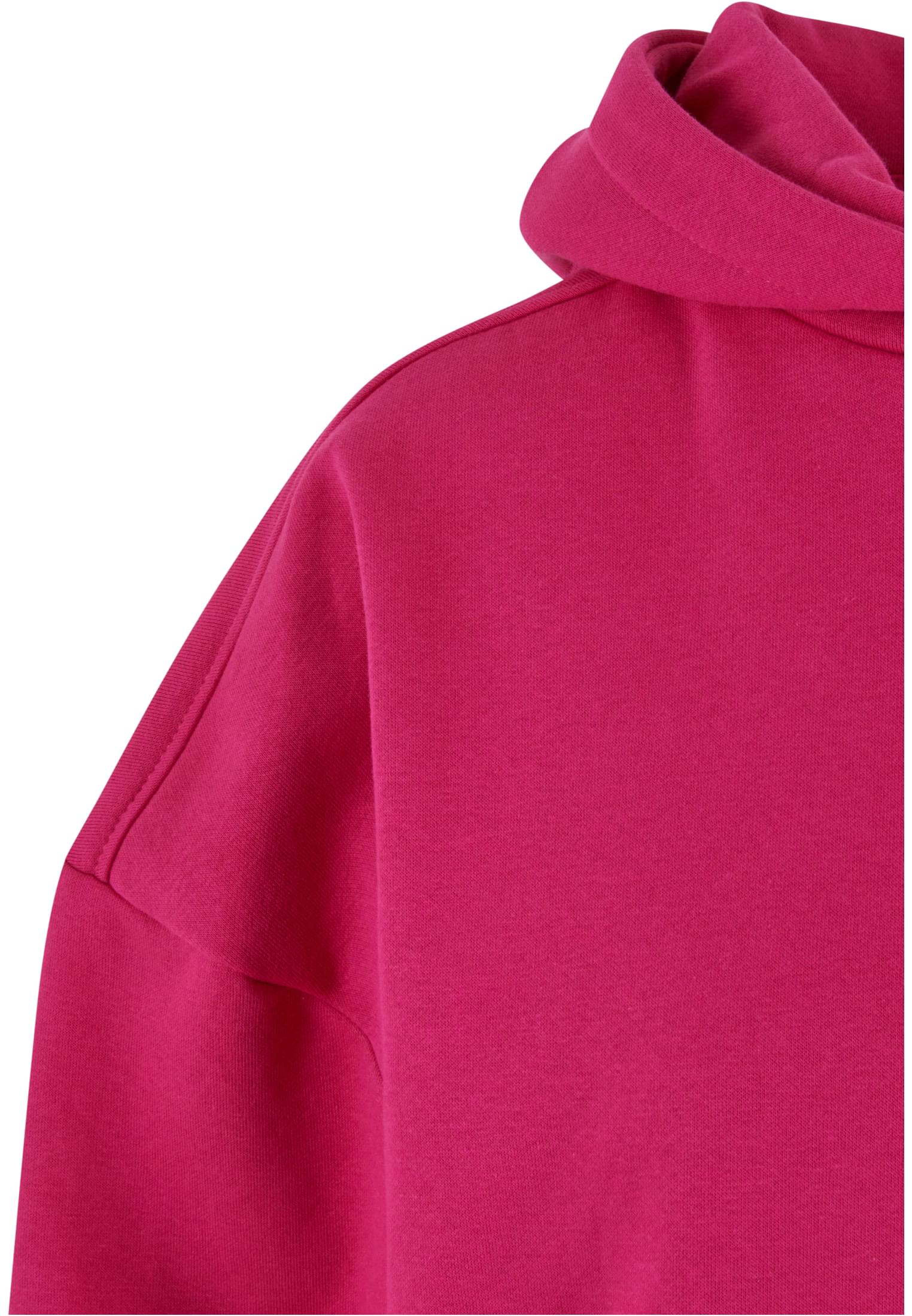 UC Ladies Felpa con cappuccio Cropped Oversized hibiskuspink