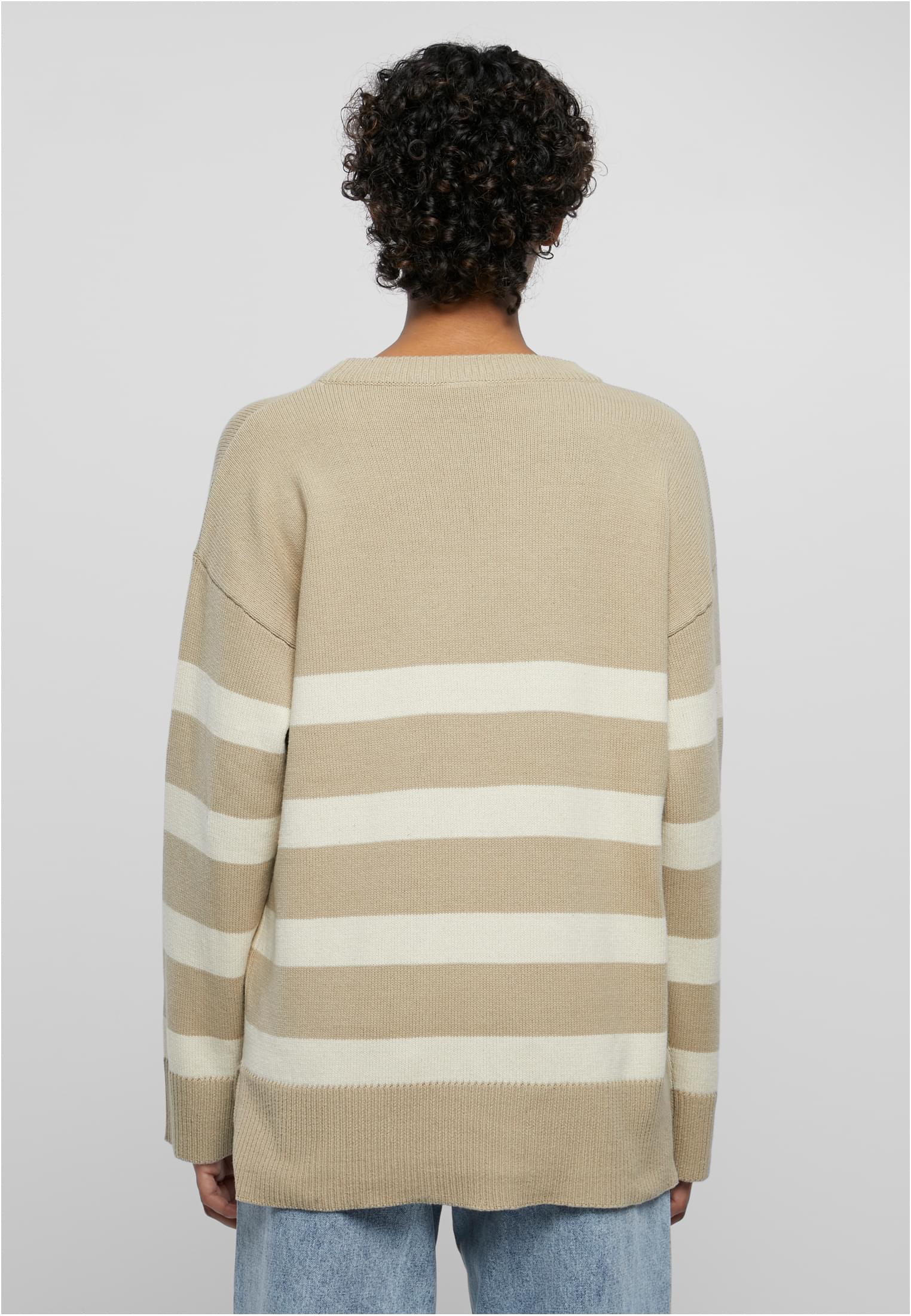 Urban Classics Maglione Striped Knit Crew wetsand/sand