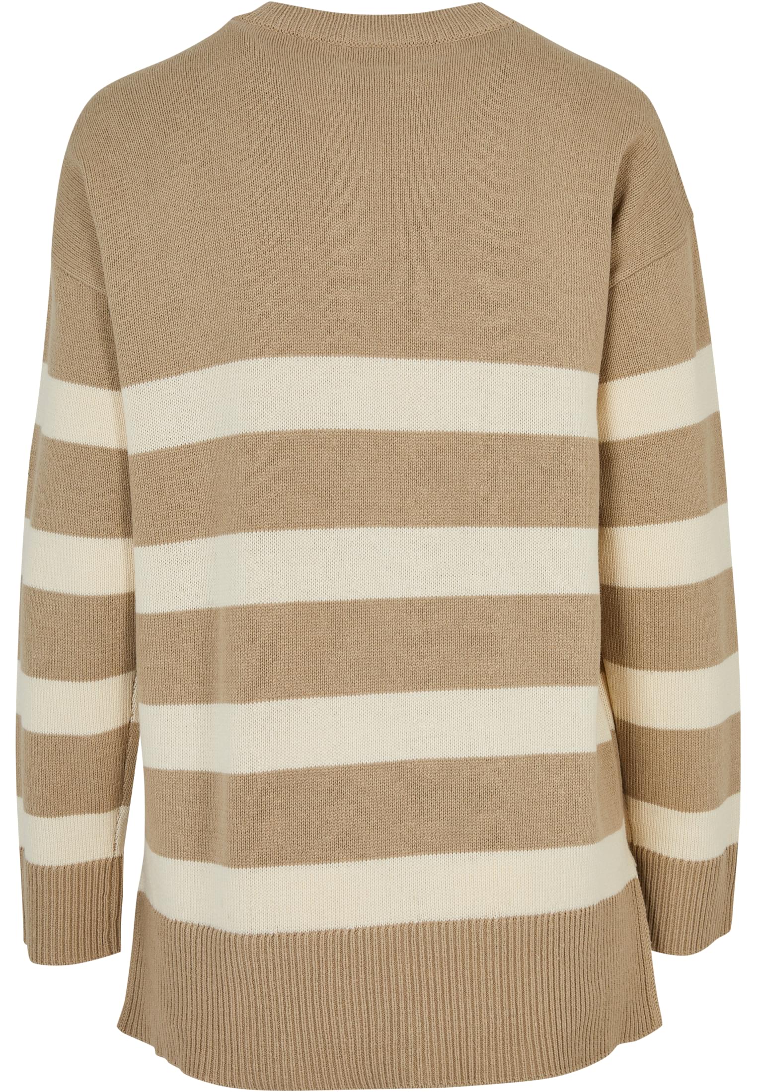 Urban Classics Maglione Striped Knit Crew wetsand/sand