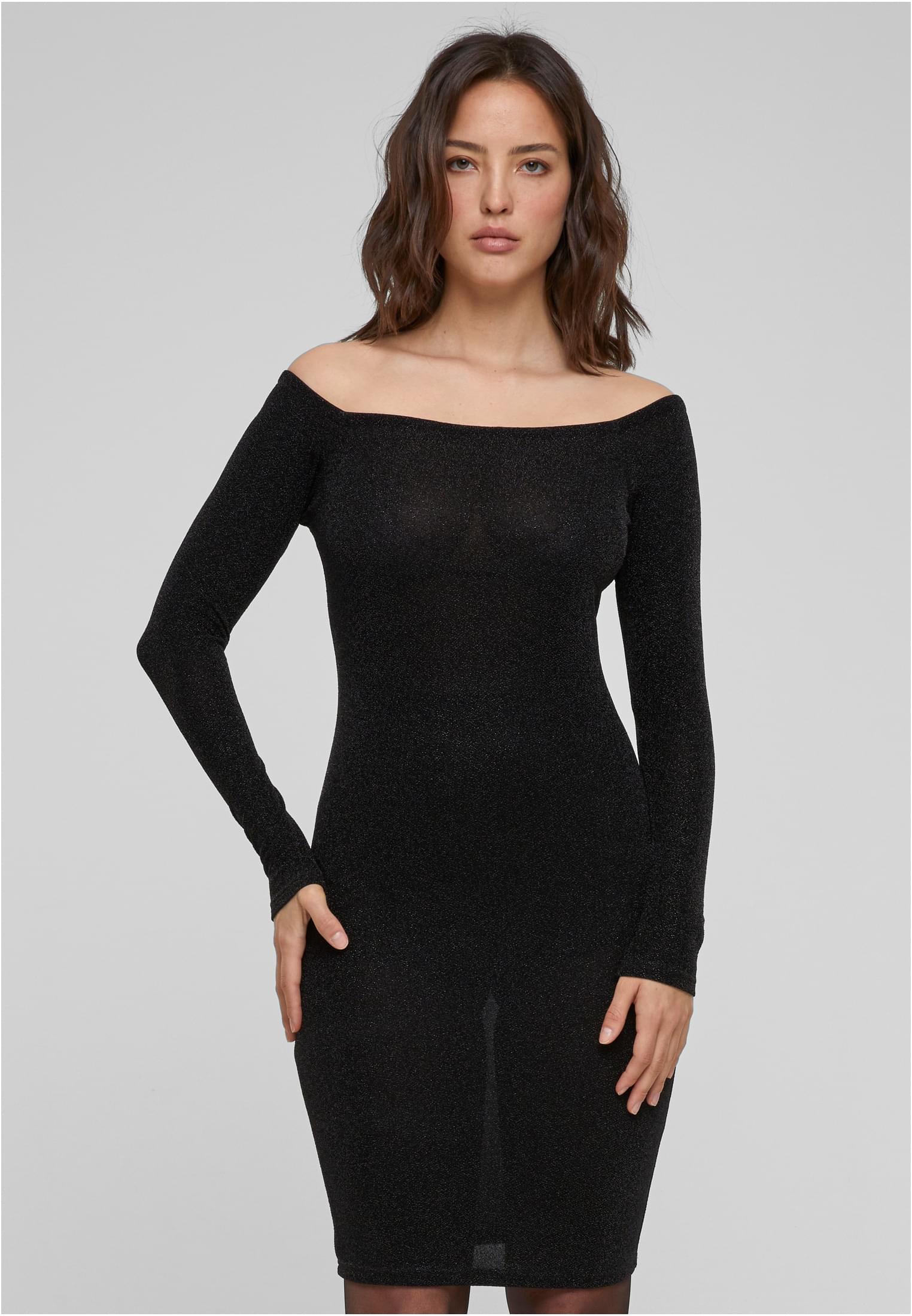 UC Ladies Abito Off Shoulder Longsleeve Glitter