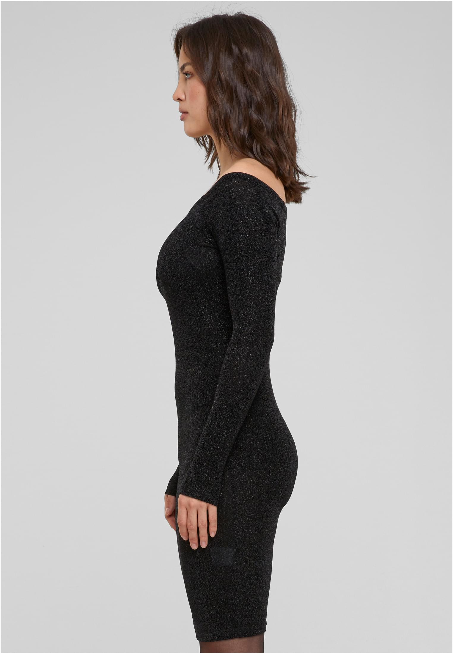 UC Ladies Abito Off Shoulder Longsleeve Glitter