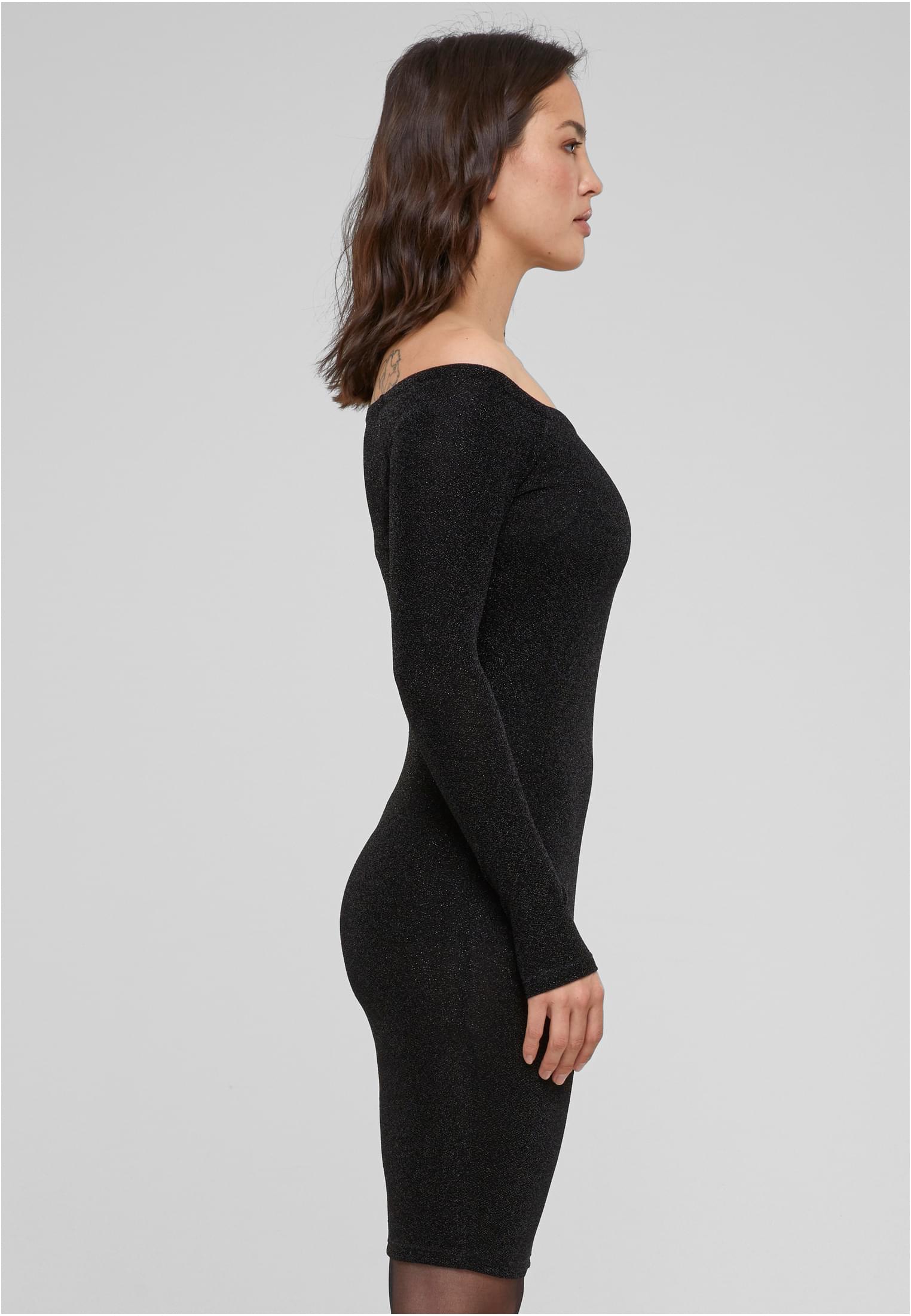 UC Ladies Abito Off Shoulder Longsleeve Glitter