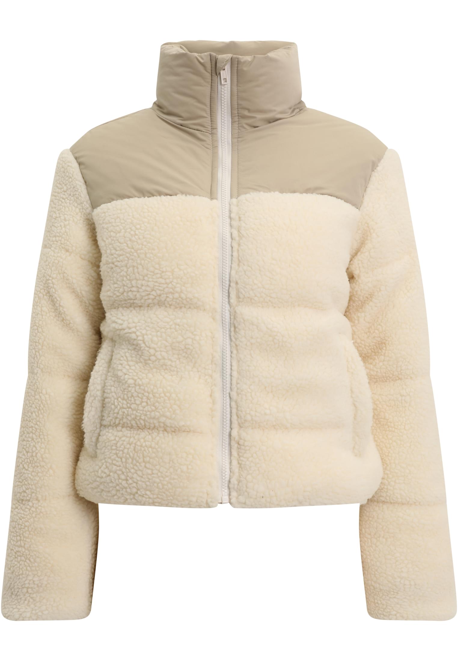 UC Ladies Giacca Short Sherpa Mix wetsand/sand