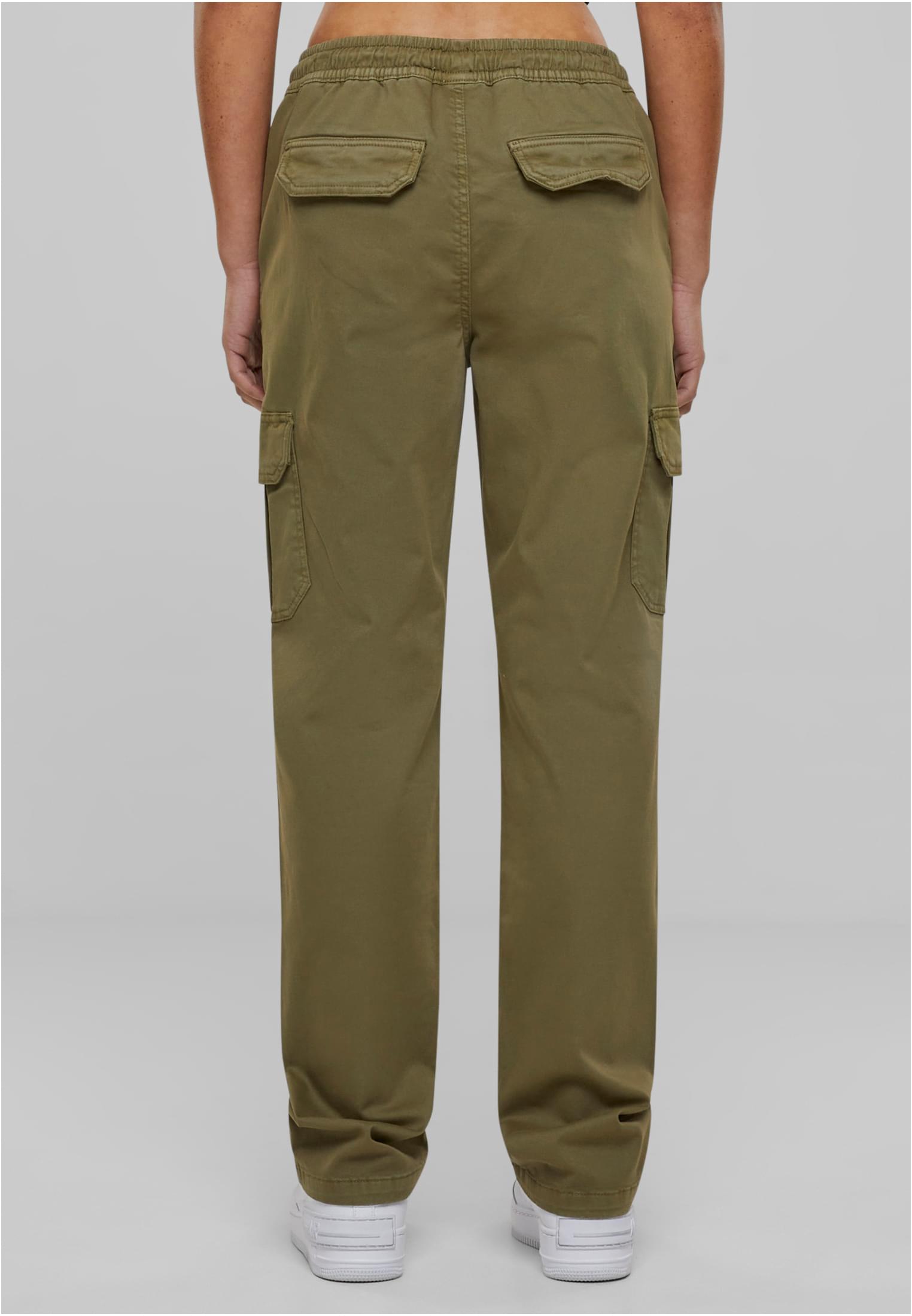 UC Ladies Pantaloni High Waist Twill Cargo tiniolive