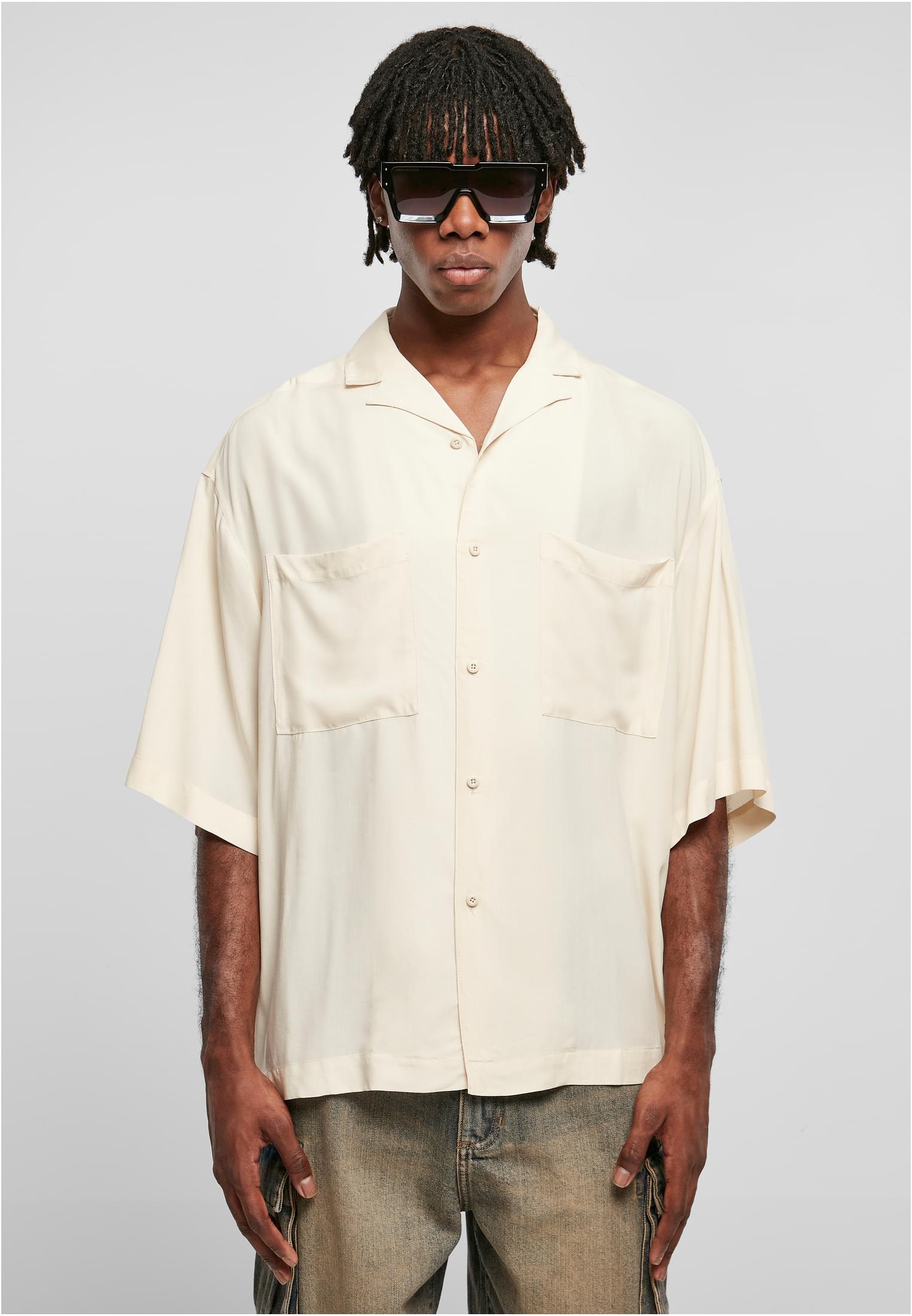 UC Men Camicia Oversized Resort whitesand